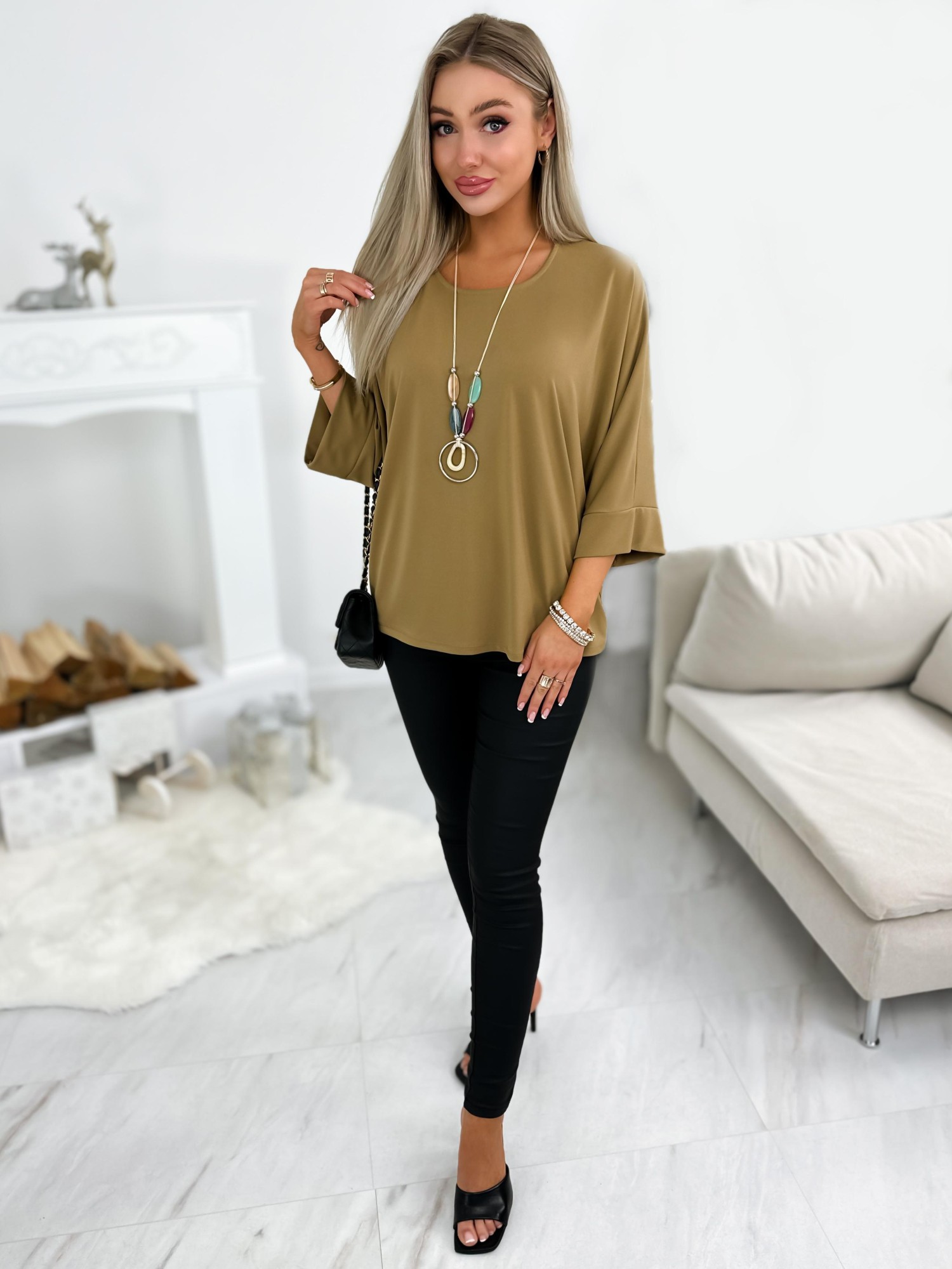 Bluzka Blanca Camelowa Bluzka Blanca Camelowa