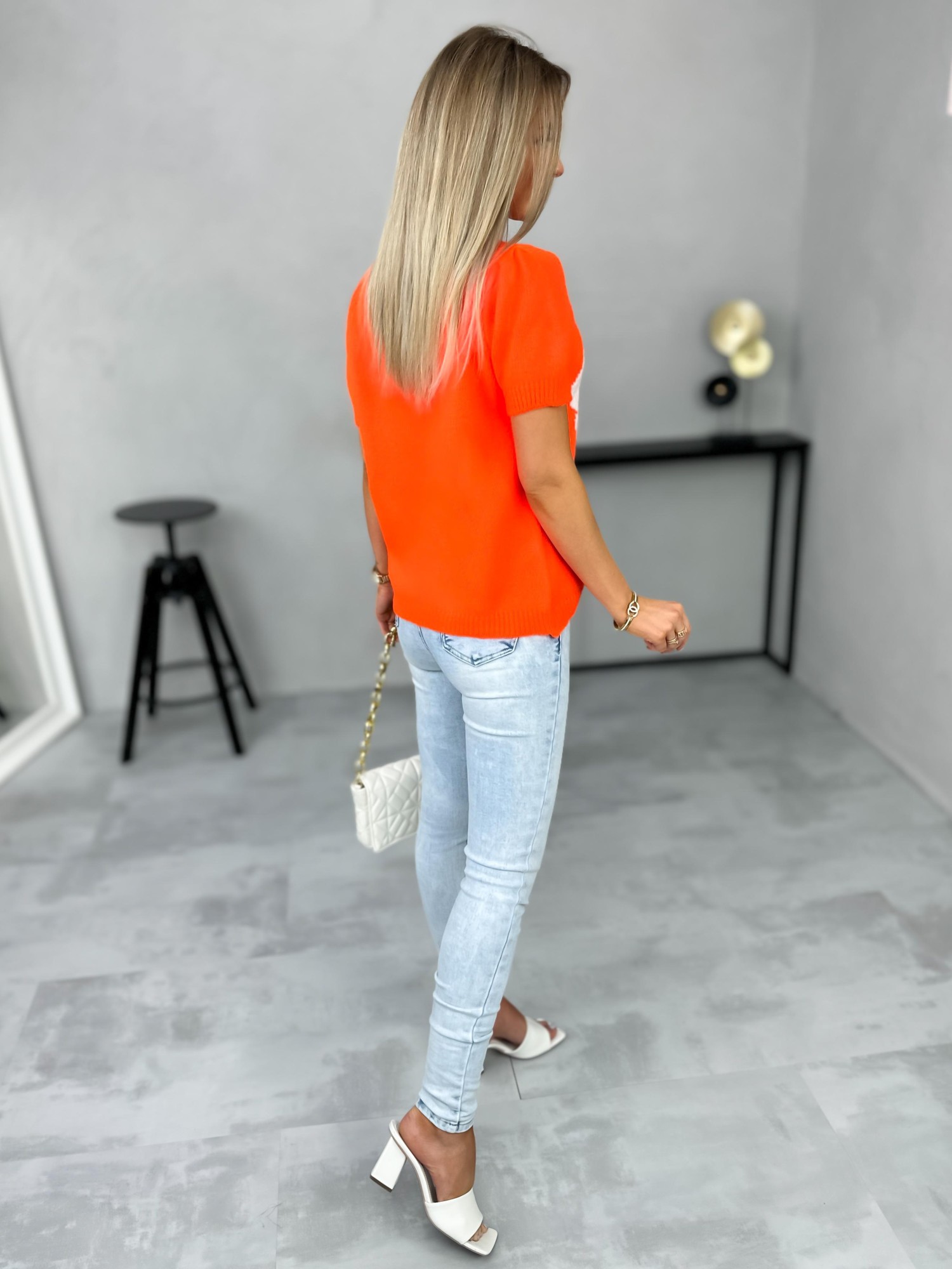 Sweter Lemari Neon Pomarańcz Sweter Lemari Neon Pomarańcz
