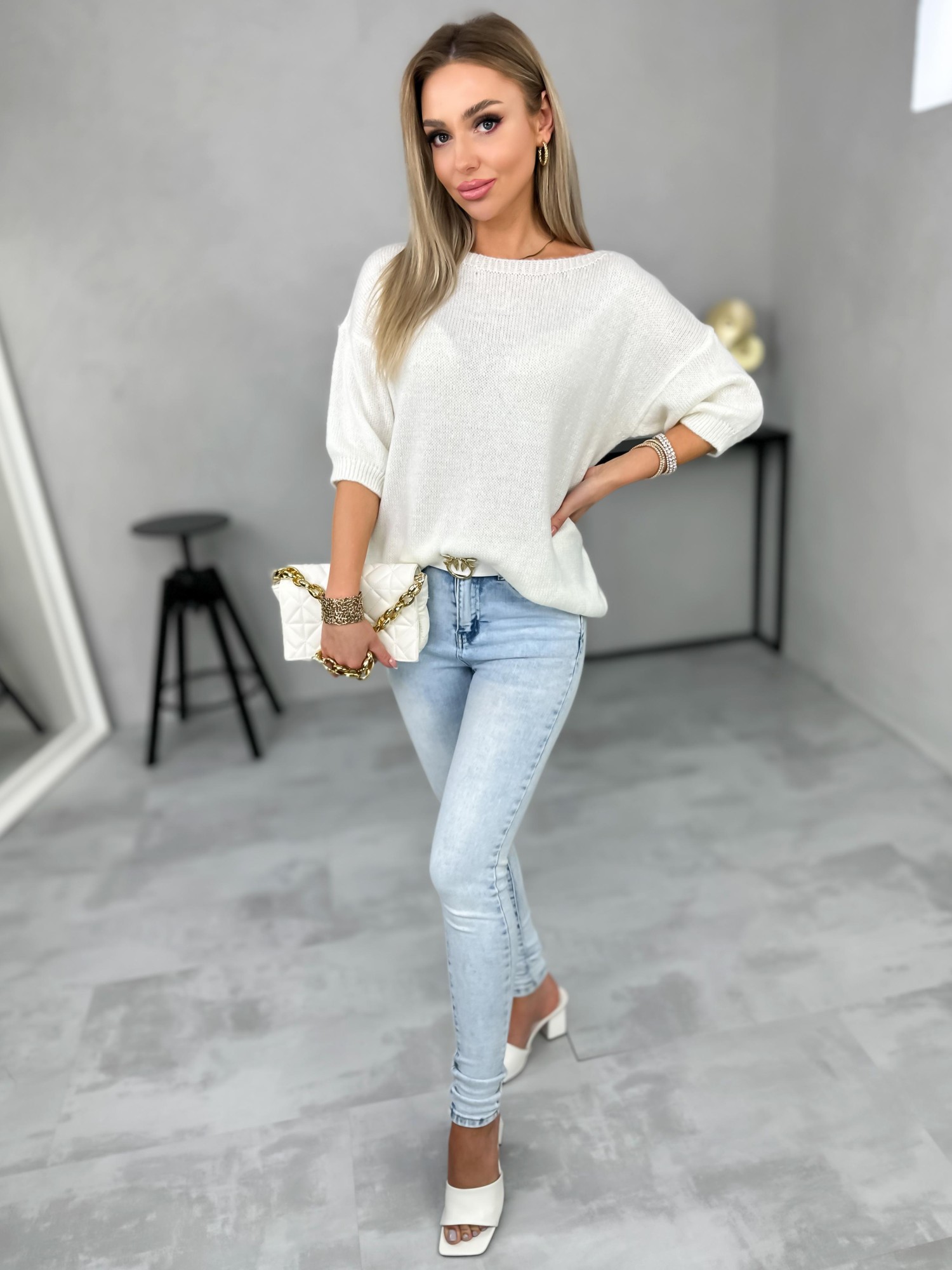 Sweter Delis Kremowy Sweter Delis Kremowy