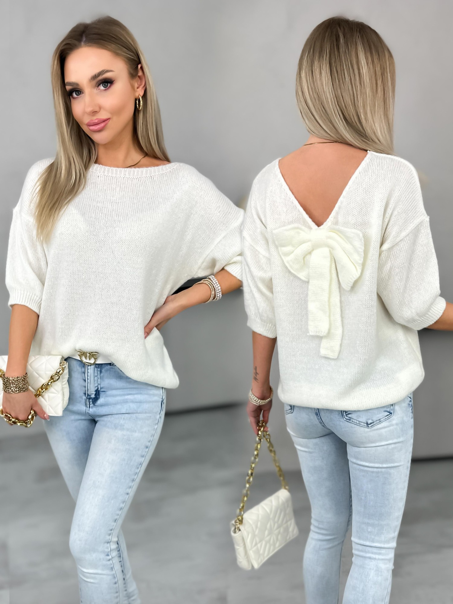 Sweter Delis Kremowy Sweter Delis Kremowy