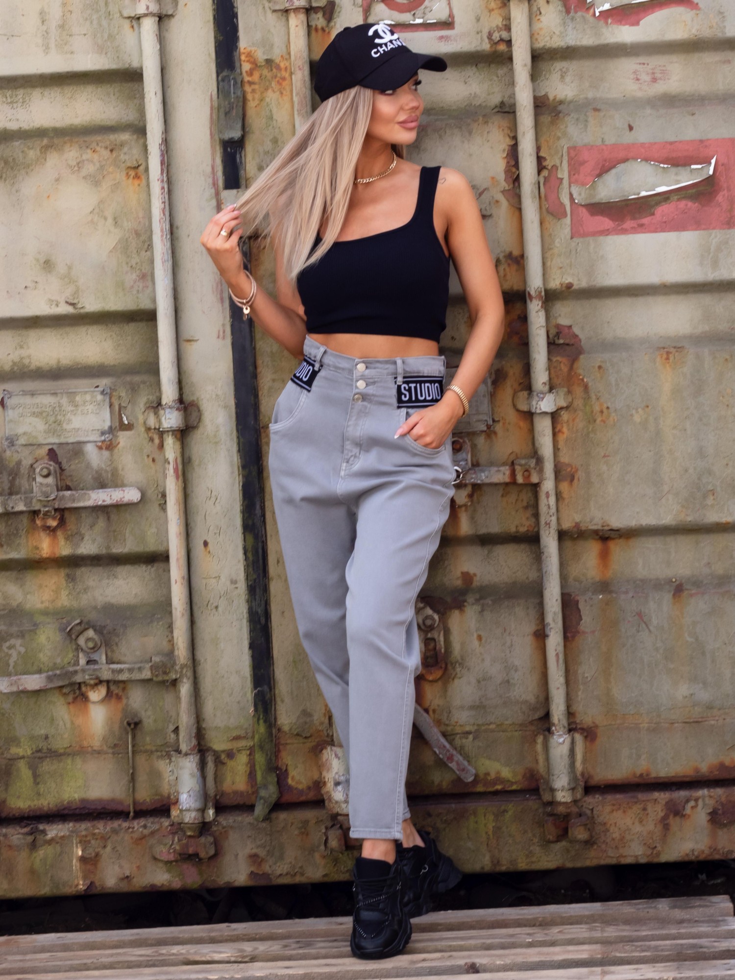 Spodnie Jeansowe Osis Szare Spodnie Jeansowe Osis Szare