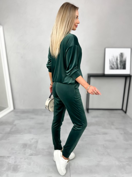 Dres Welurowy Margo Butelkowa Zieleń Dres Welurowy Margo Butelkowa Zieleń