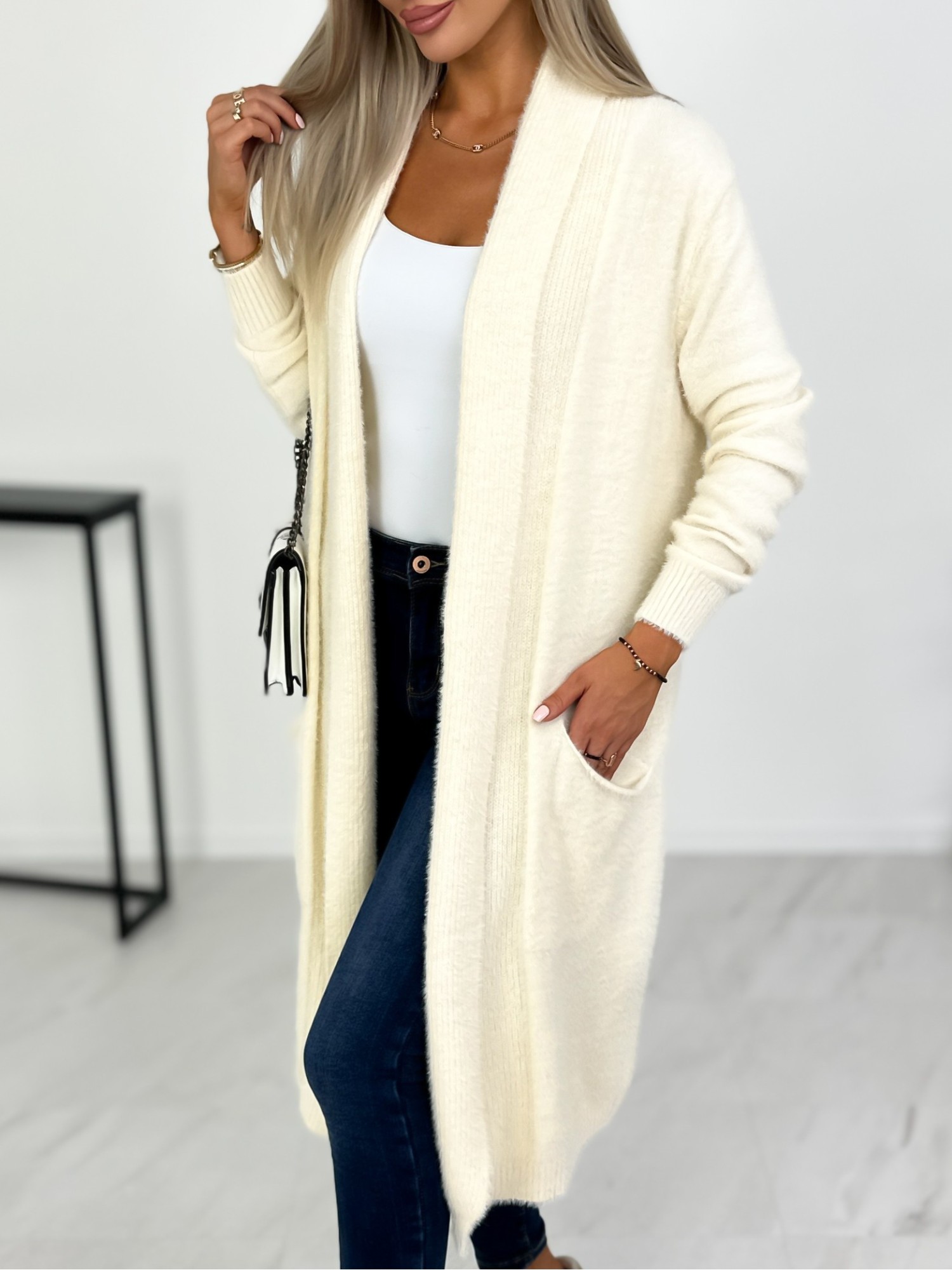 Sweter Kardigan Allper Kremowy