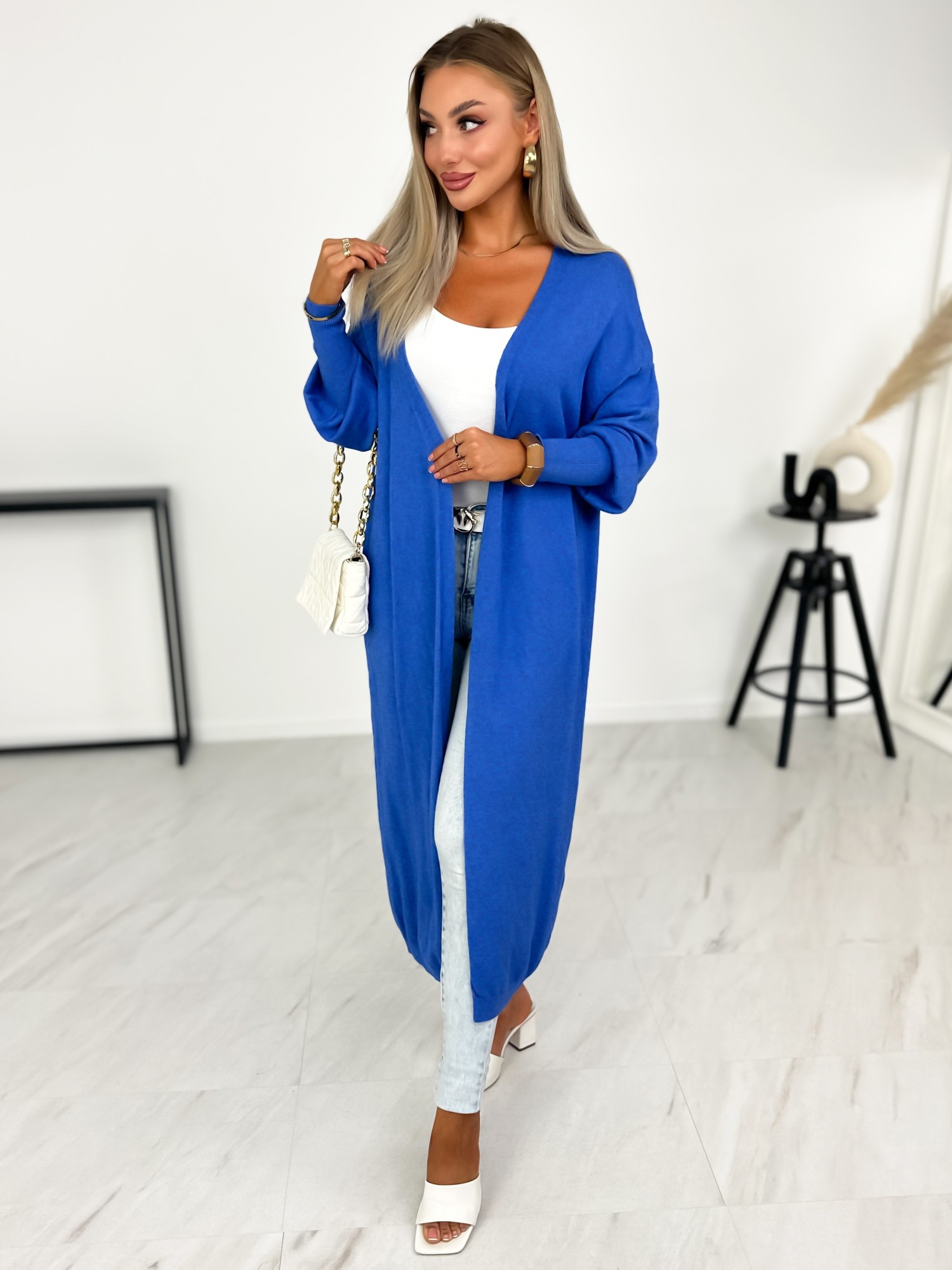 Sweter Long Avola Niebieski Sweter Long Avola Niebieski