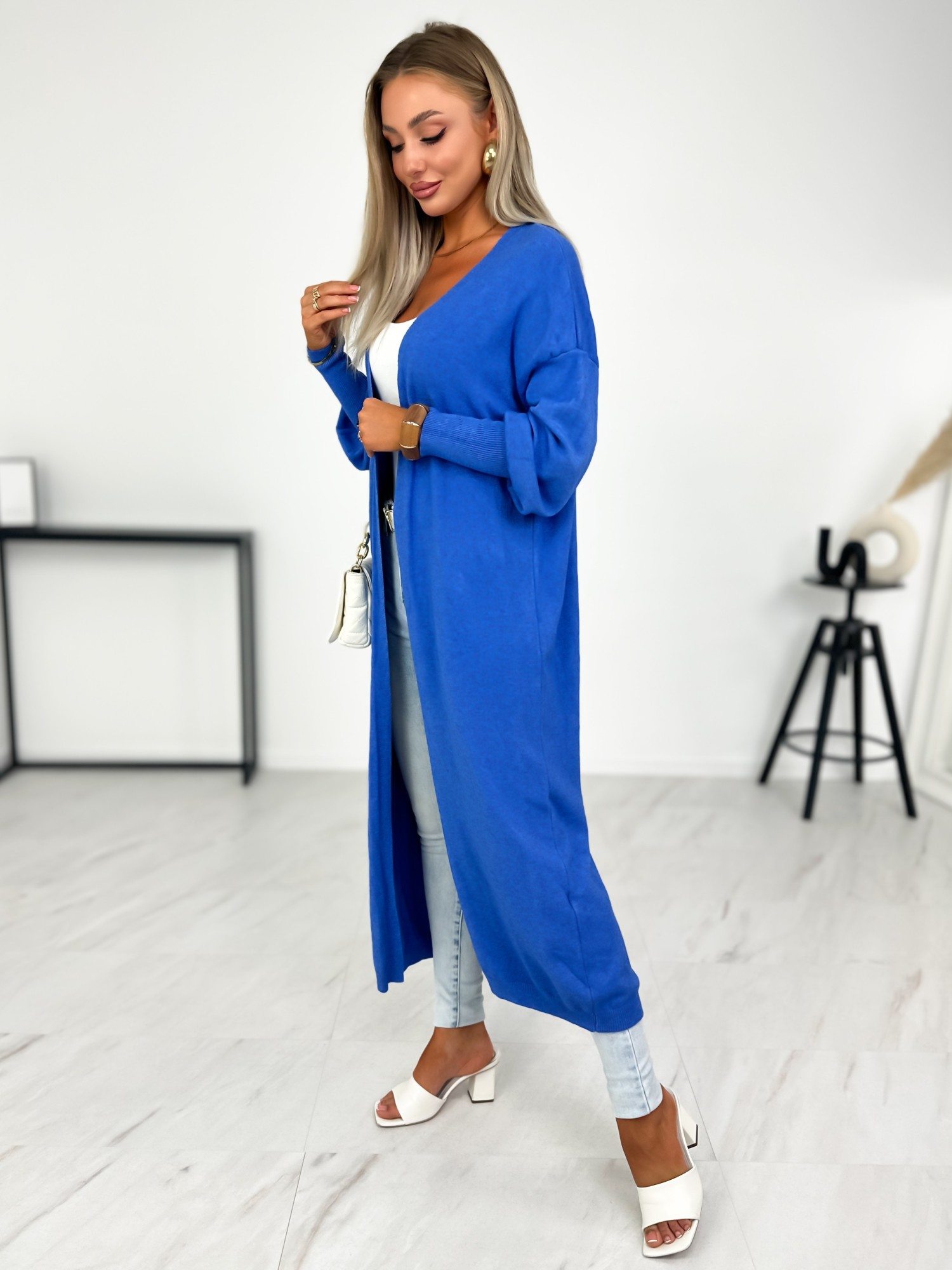 Sweter Long Avola Niebieski Sweter Long Avola Niebieski