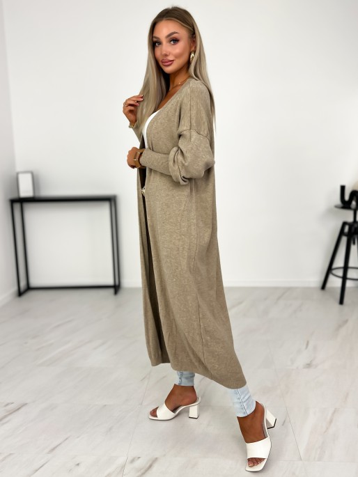 Sweter Long Avola Ciemnobeżowy Sweter Long Avola Ciemnobeżowy