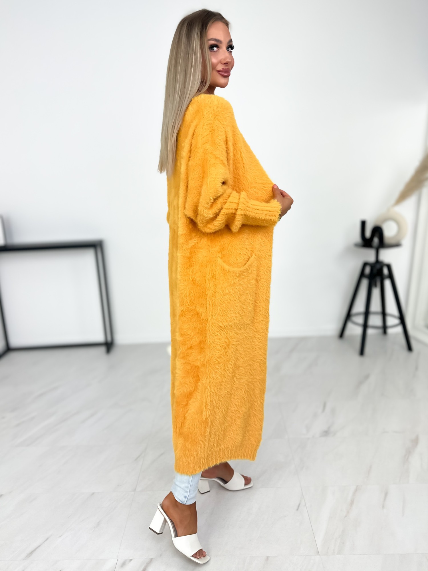 Sweter Kardigan Iganna Miodowy Sweter Kardigan Iganna Miodowy