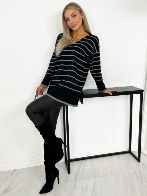 Sweter Ibissa Czarno-Szary Sweter Ibissa Czarno-Szary