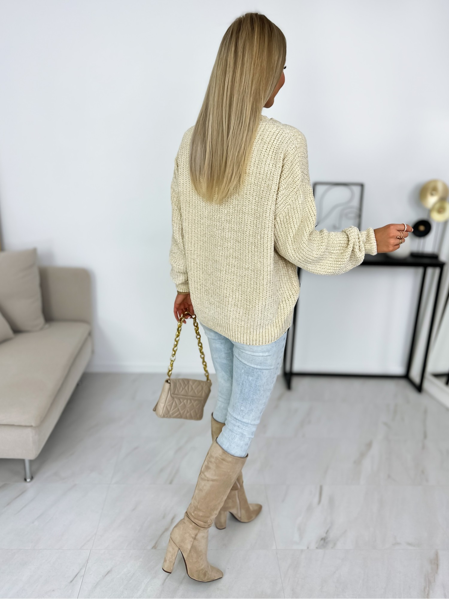Sweter Borhi Jasnobeżowy Sweter Borhi Jasnobeżowy