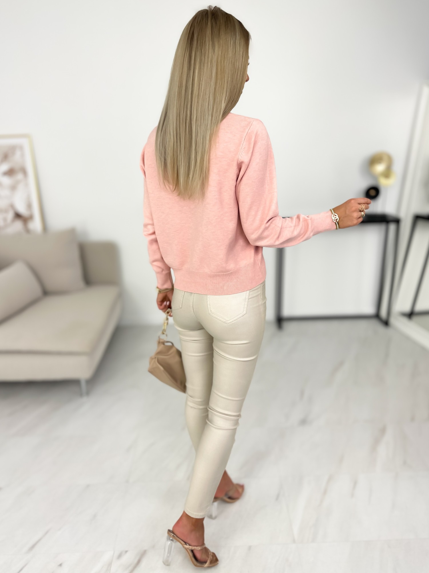 Sweter Lessoy Pudrowy Róż Sweter Lessoy Pudrowy Róż