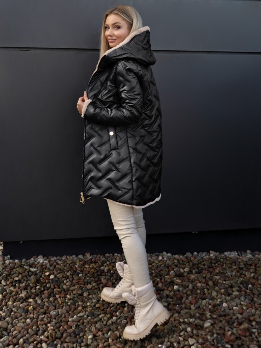 Kurtka Likorio Czarno-Beżowa