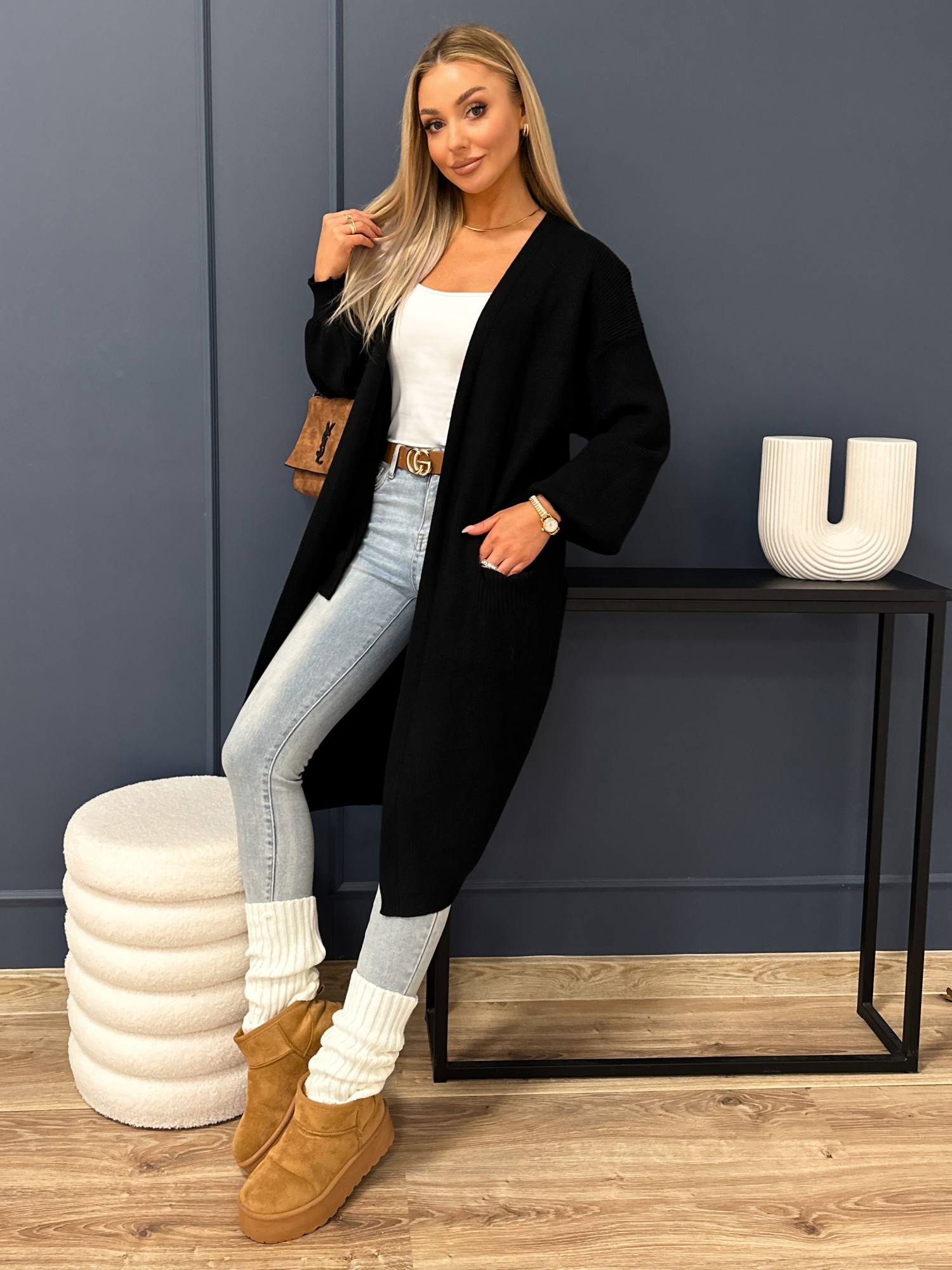 Sweter Kardigan Aroso Czarny Sweter Kardigan Aroso Czarny