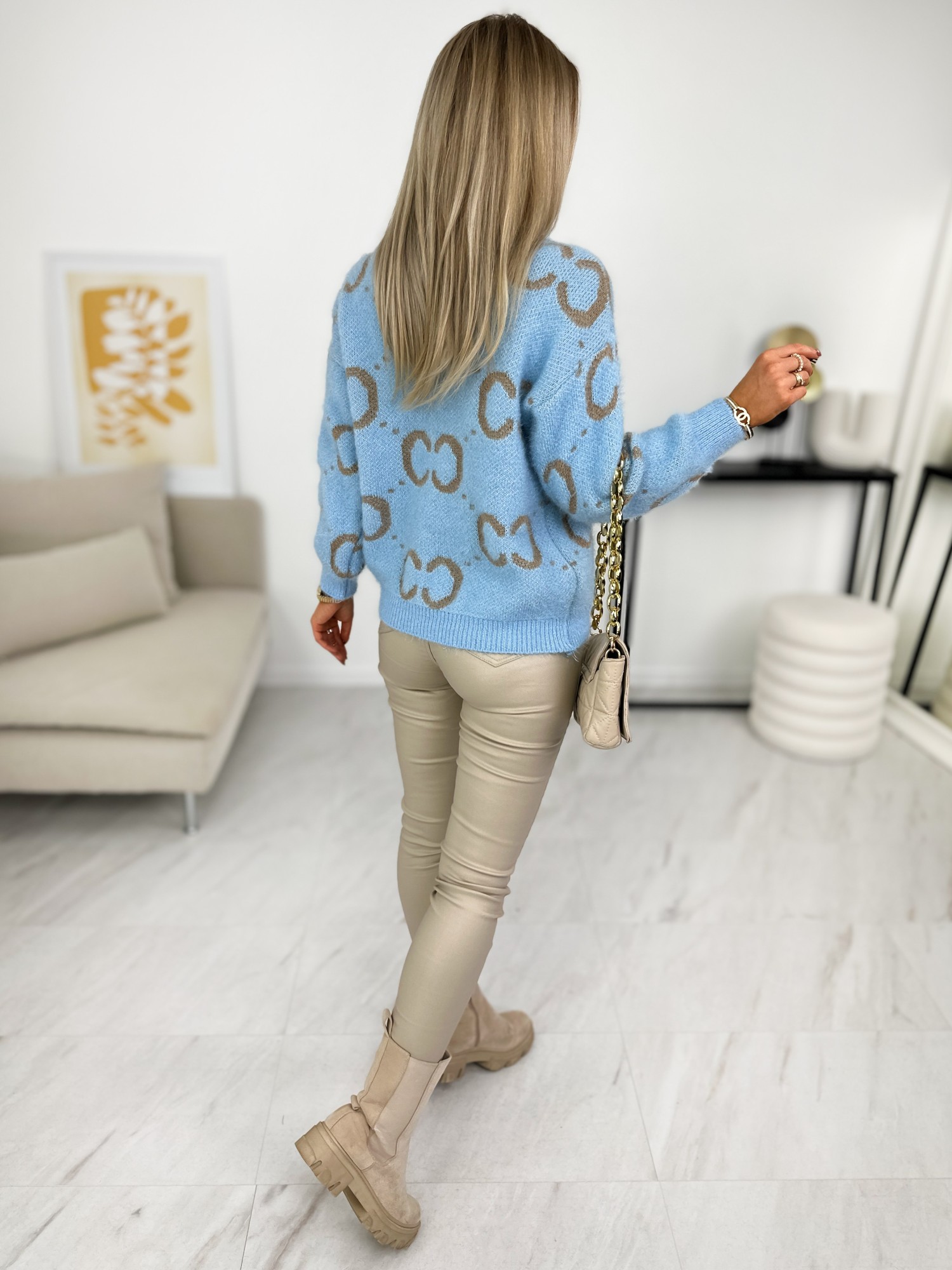 Sweter Miromi Błękitny Sweter Miromi Błękitny