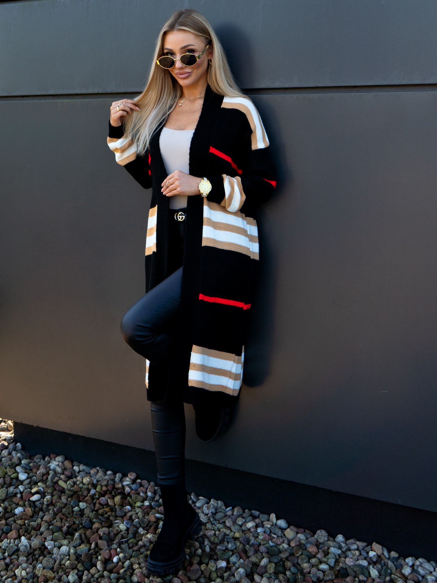 Sweter Long Antoneli Czarny Sweter Long Antoneli Czarny
