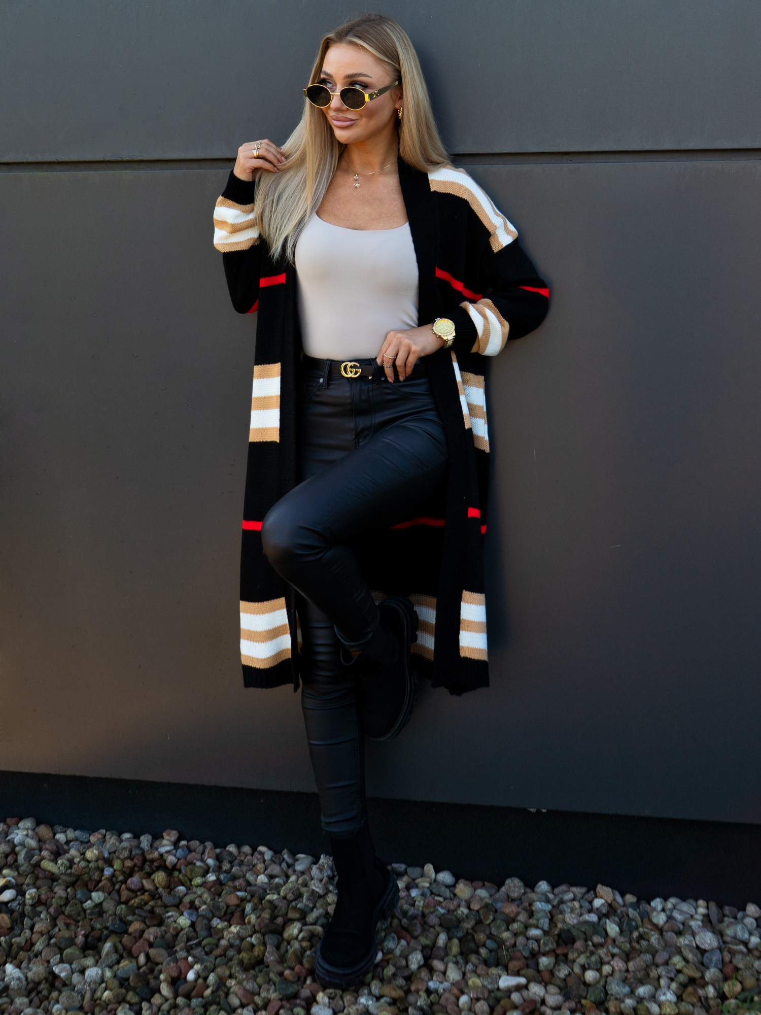 Sweter Long Antoneli Czarny Sweter Long Antoneli Czarny