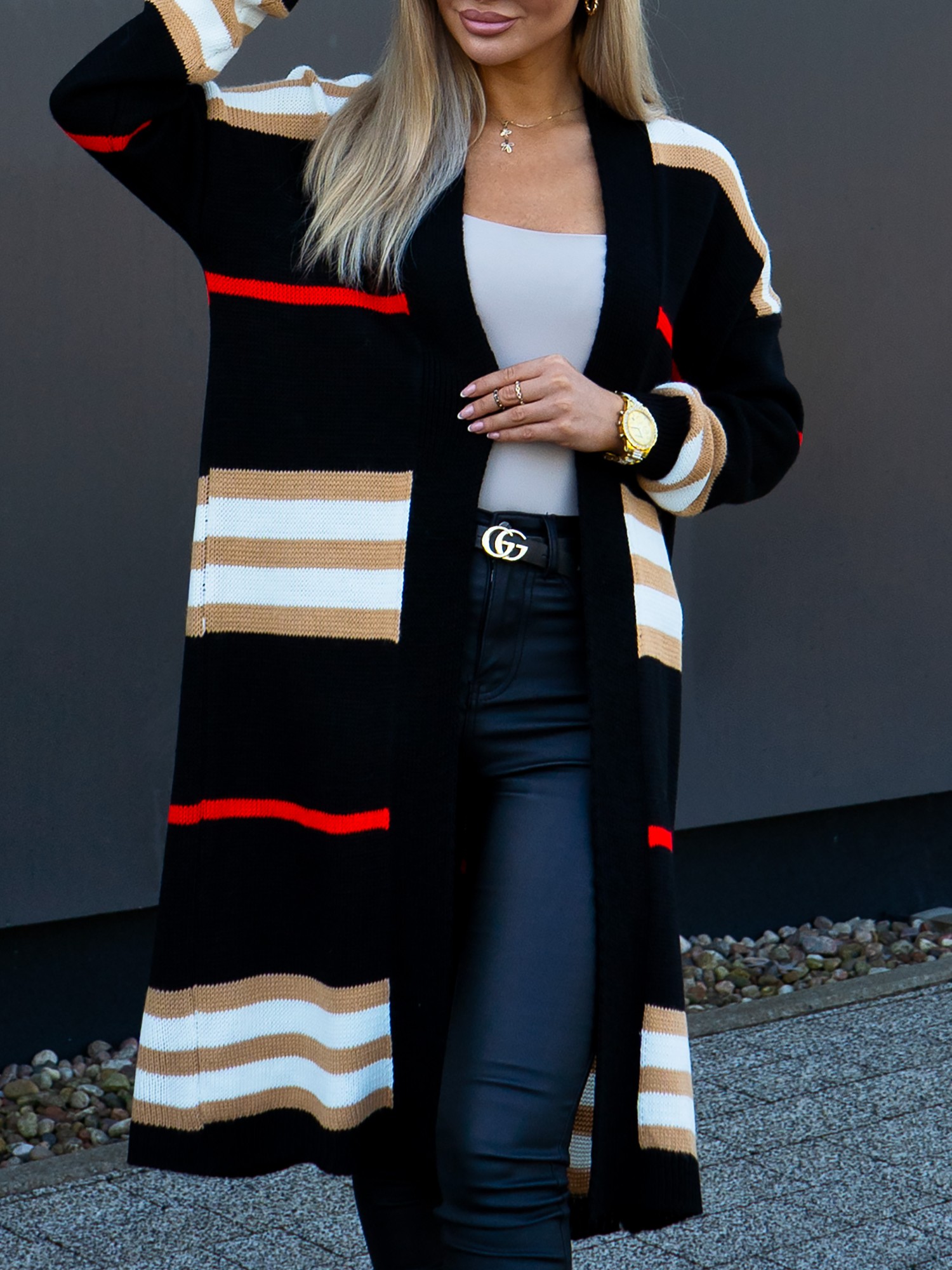 Sweter Long Antoneli Czarny Sweter Long Antoneli Czarny