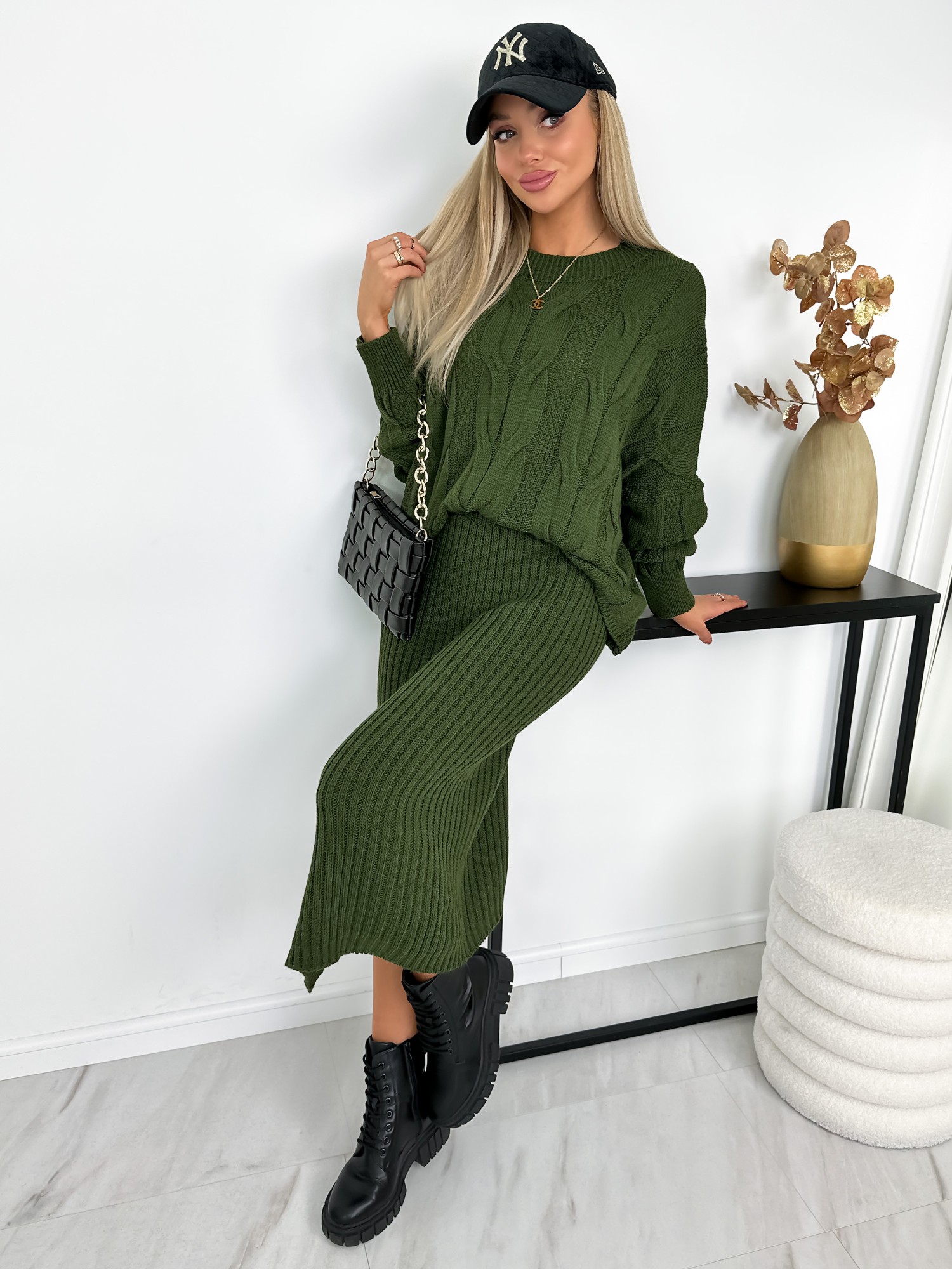 Komplet Millos Ciemny Khaki Komplet Millos Ciemny Khaki