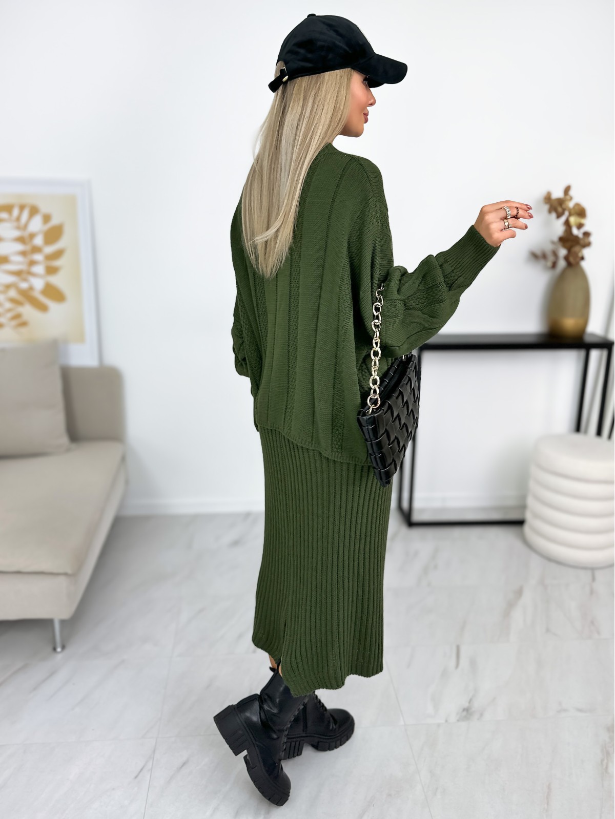 Komplet Millos Ciemny Khaki Komplet Millos Ciemny Khaki