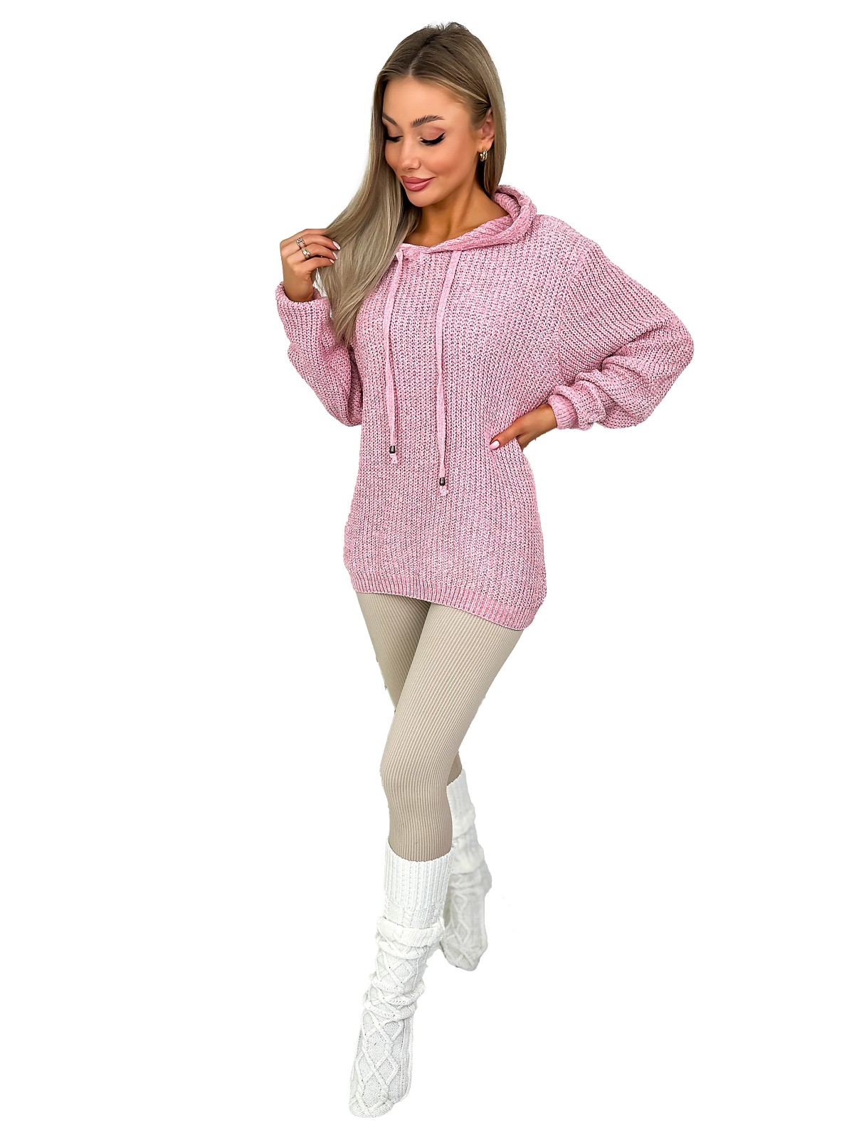 Sweter Ranio Pudrowy Róż Sweter Ranio Pudrowy Róż