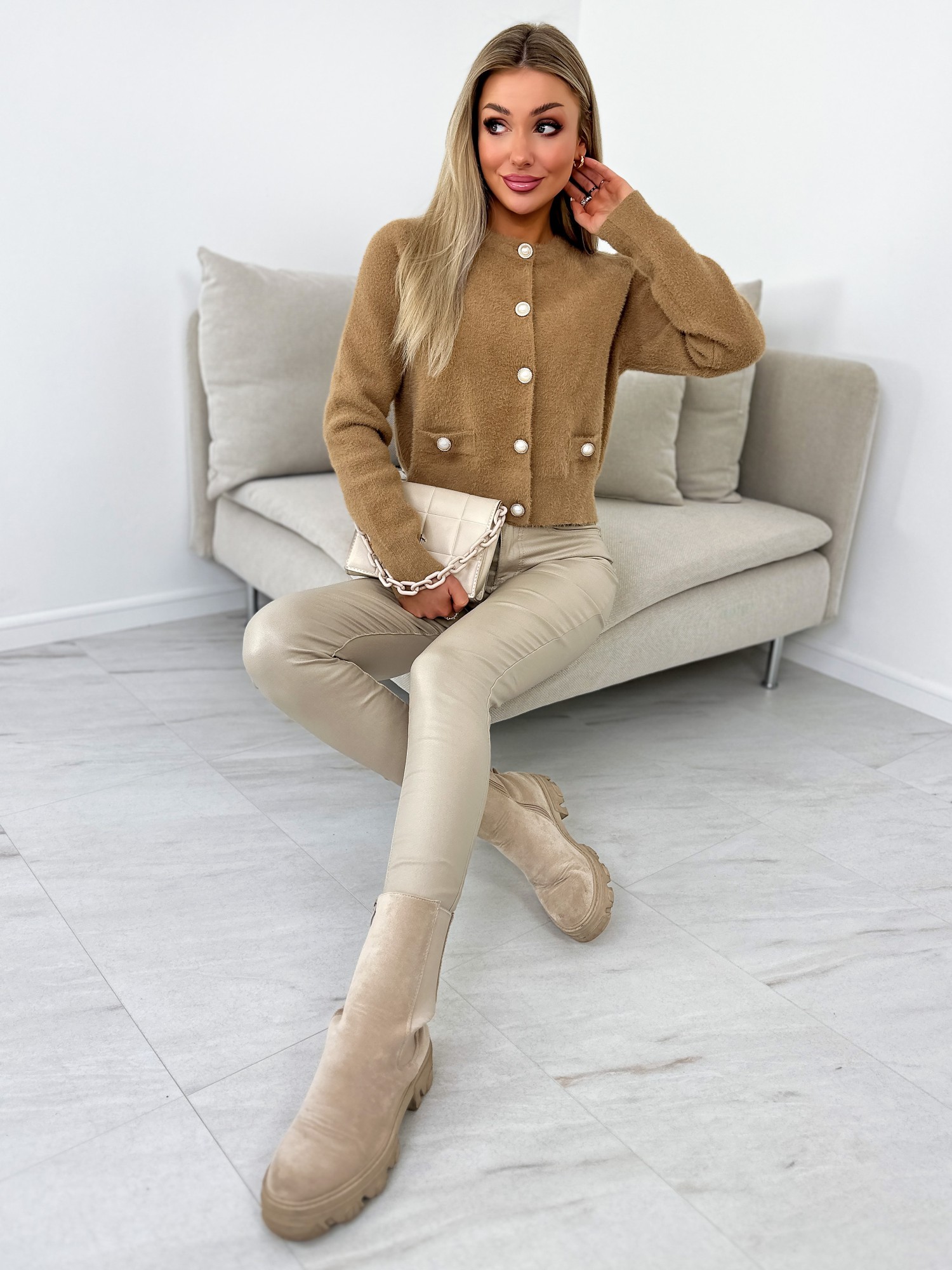 Sweter Elizi Camelowy Sweter Elizi Camelowy