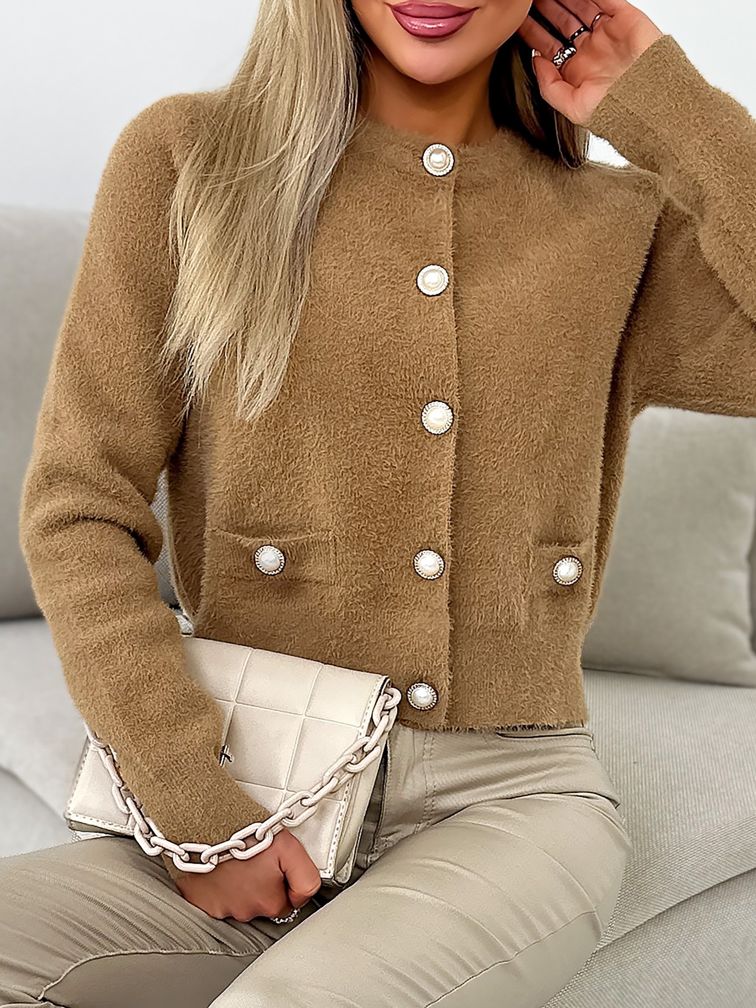Sweter Elizi Camelowy Sweter Elizi Camelowy
