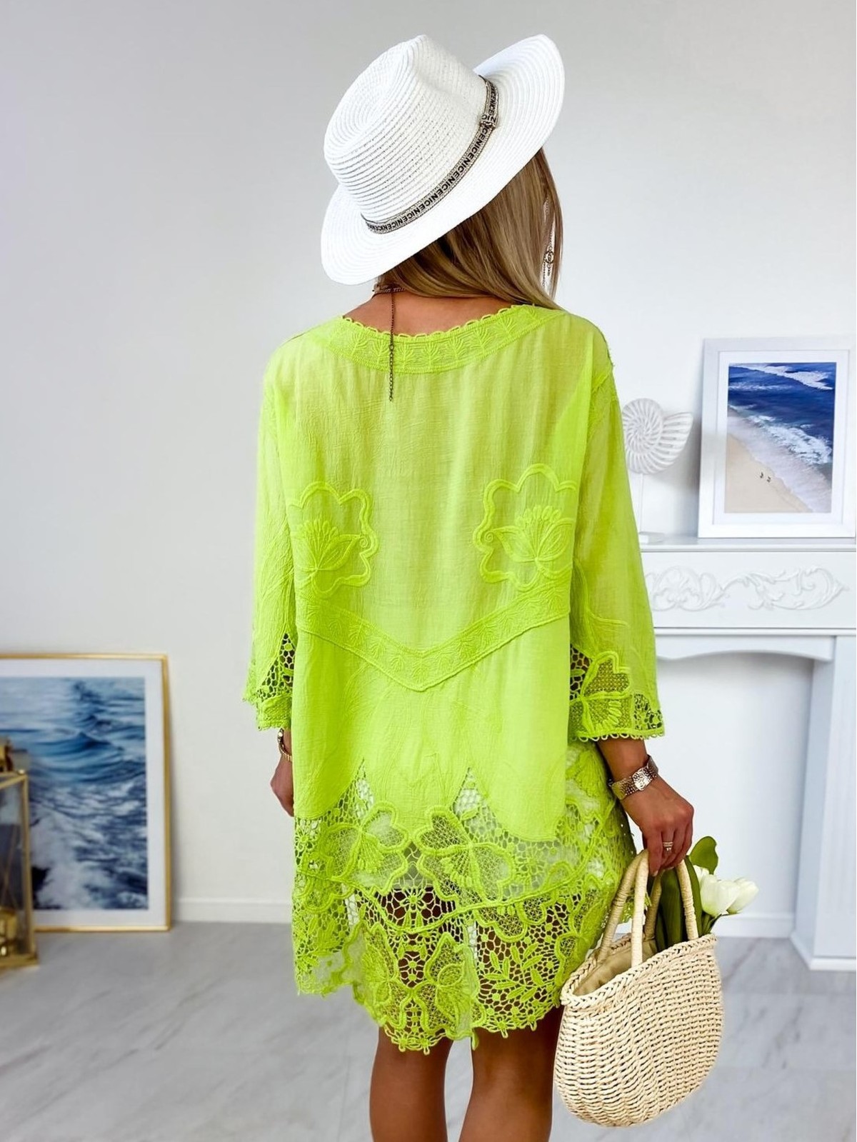 Bluzka Boho Oliana Two Limonkowa Bluzka Boho Oliana Two Limonkowa