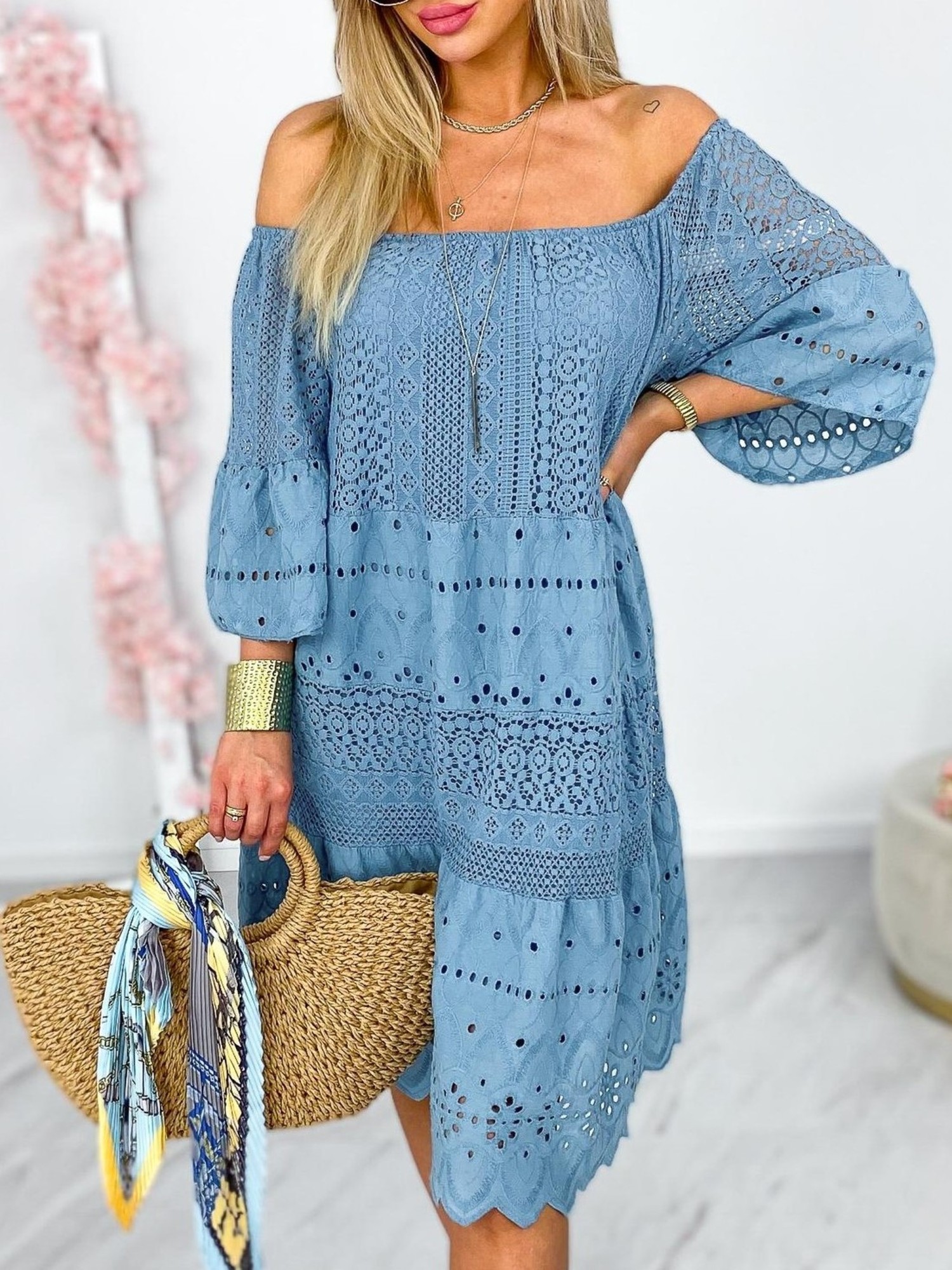 Sukienka Boho Honey Niebieska Sukienka Boho Honey Niebieska