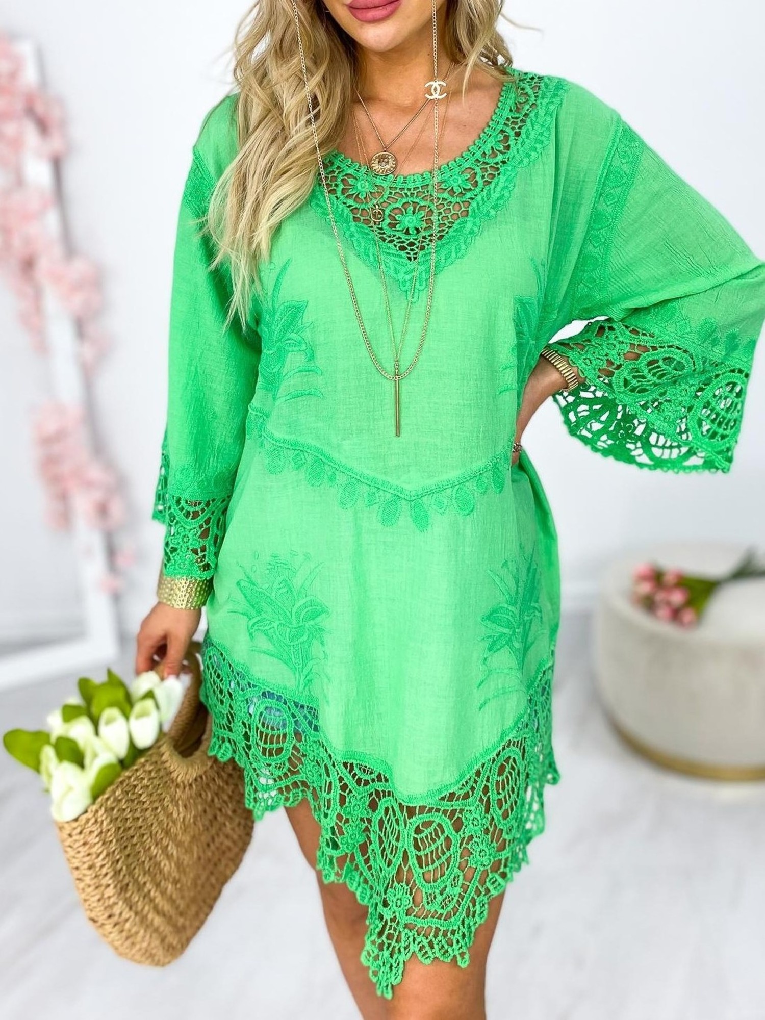 Tunika Boho Coral Zielona Tunika Boho Coral Zielona