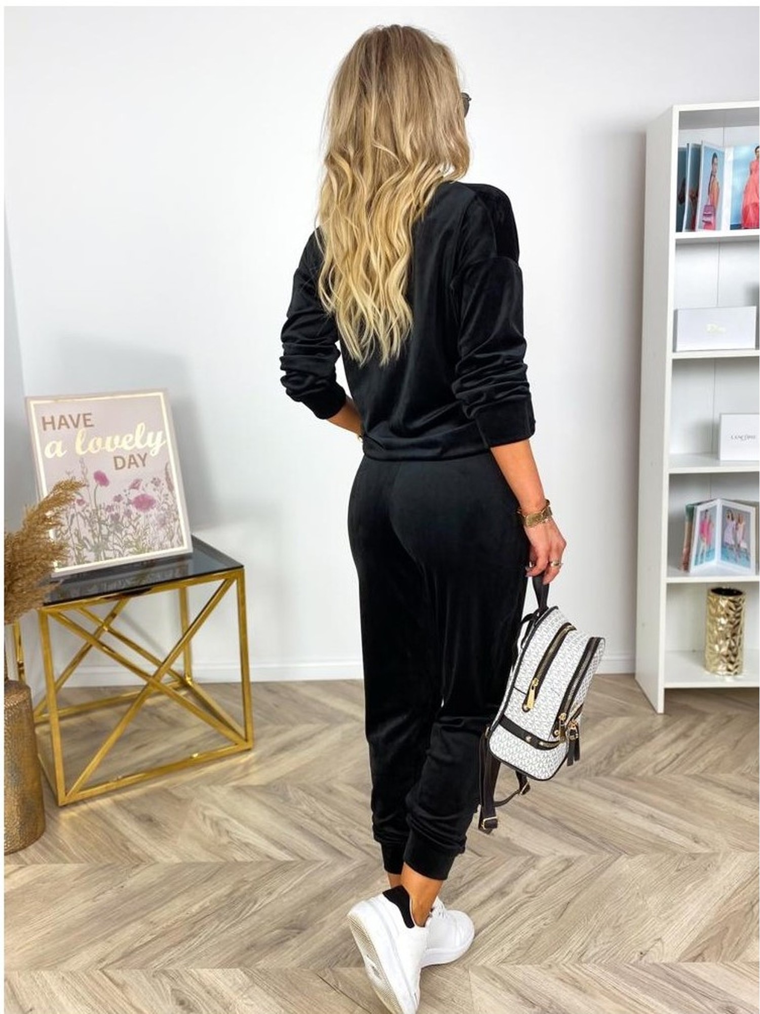 Dres Candy Welurowy Czarny Dres Candy Welurowy Czarny