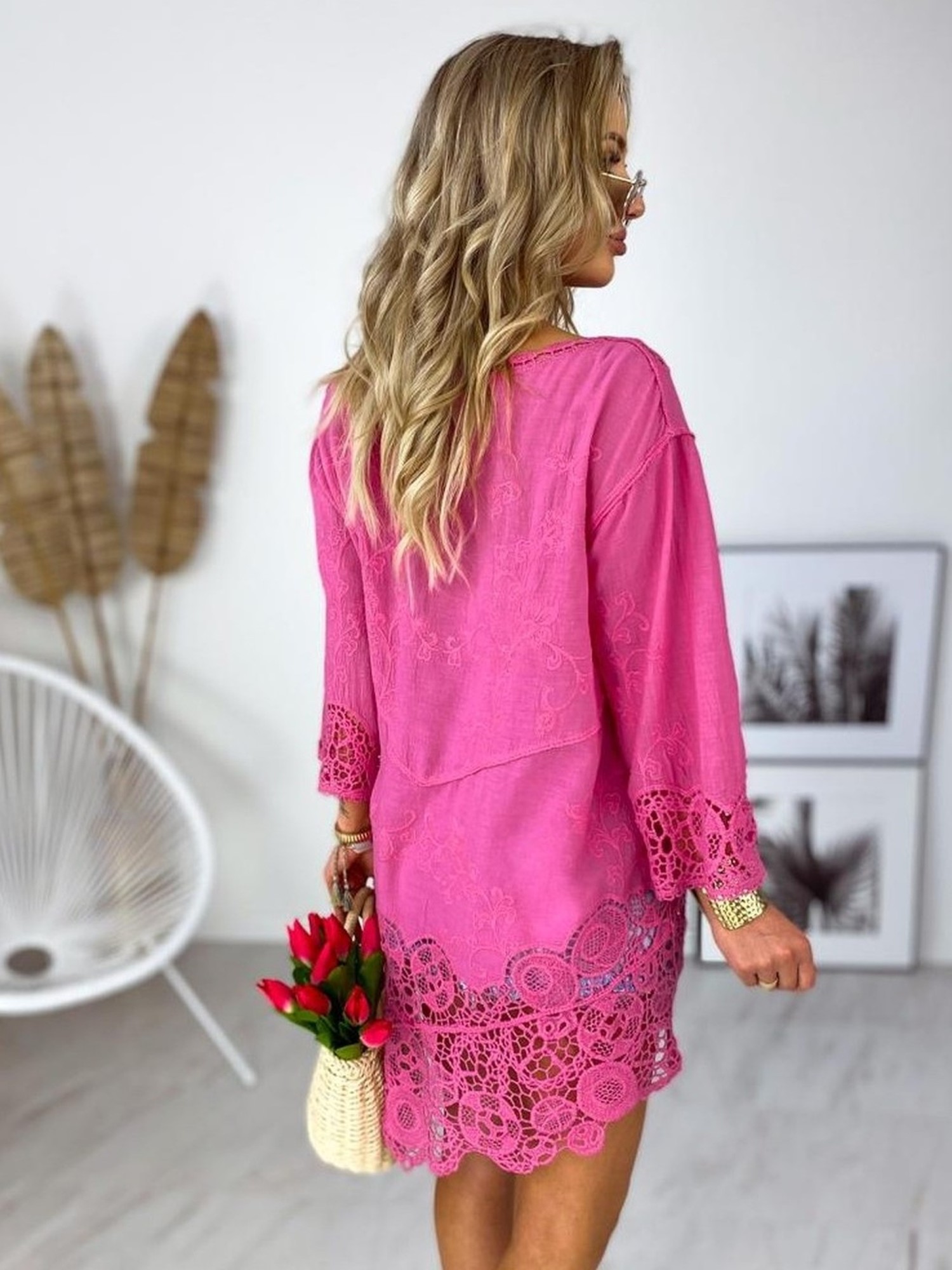 Bluzka Boho Oliana Fuksja Bluzka Boho Oliana Fuksja
