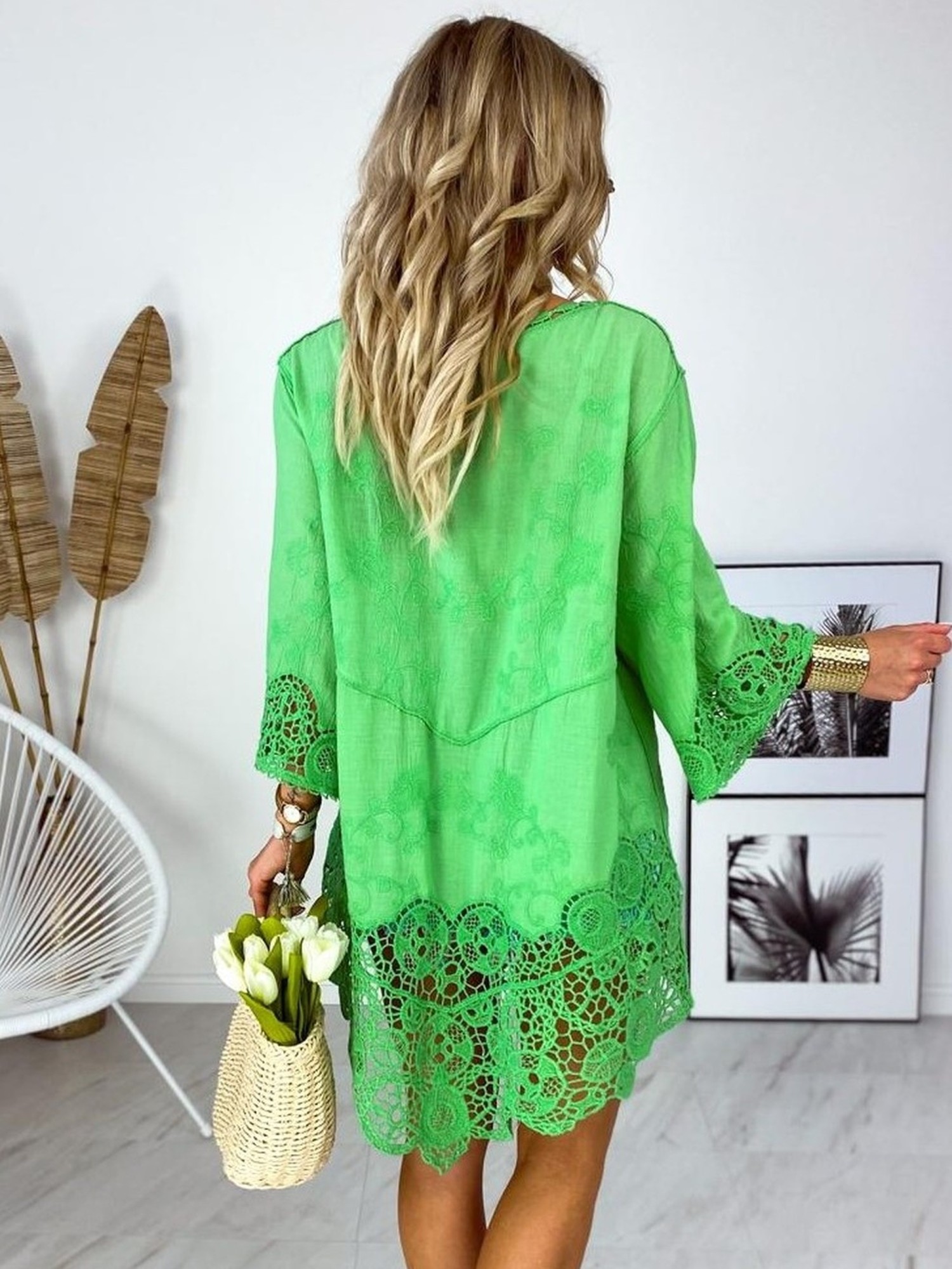Bluzka Boho Oliana Zielona Bluzka Boho Oliana Zielona