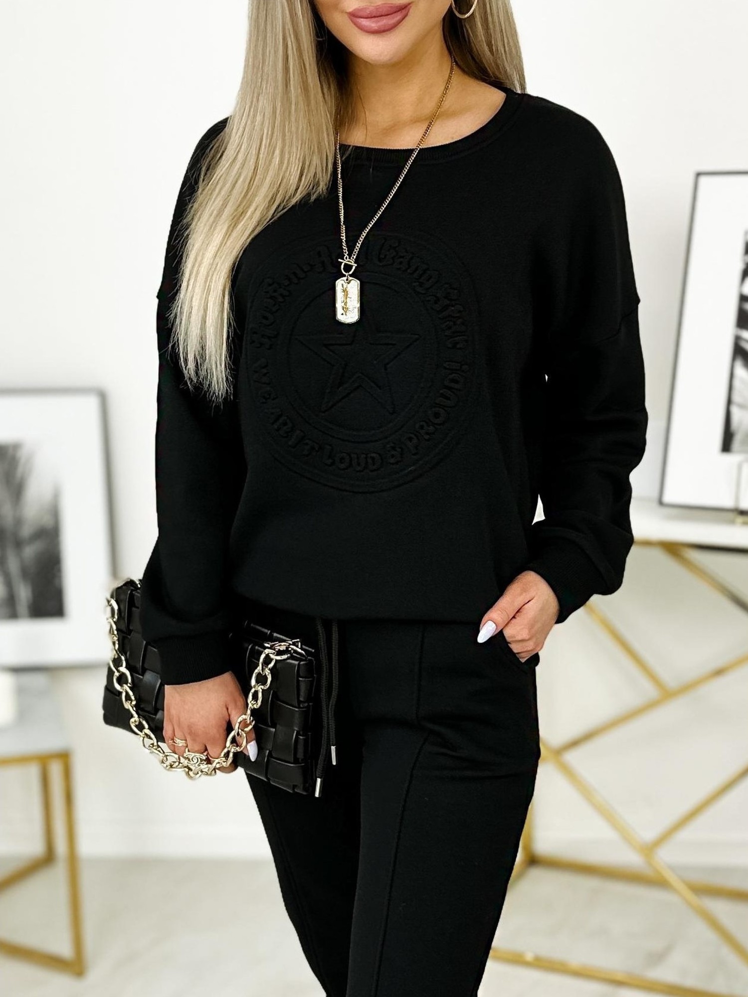 Komplet Dresowy Yasmin Czarny Komplet Dresowy Yasmin Czarny
