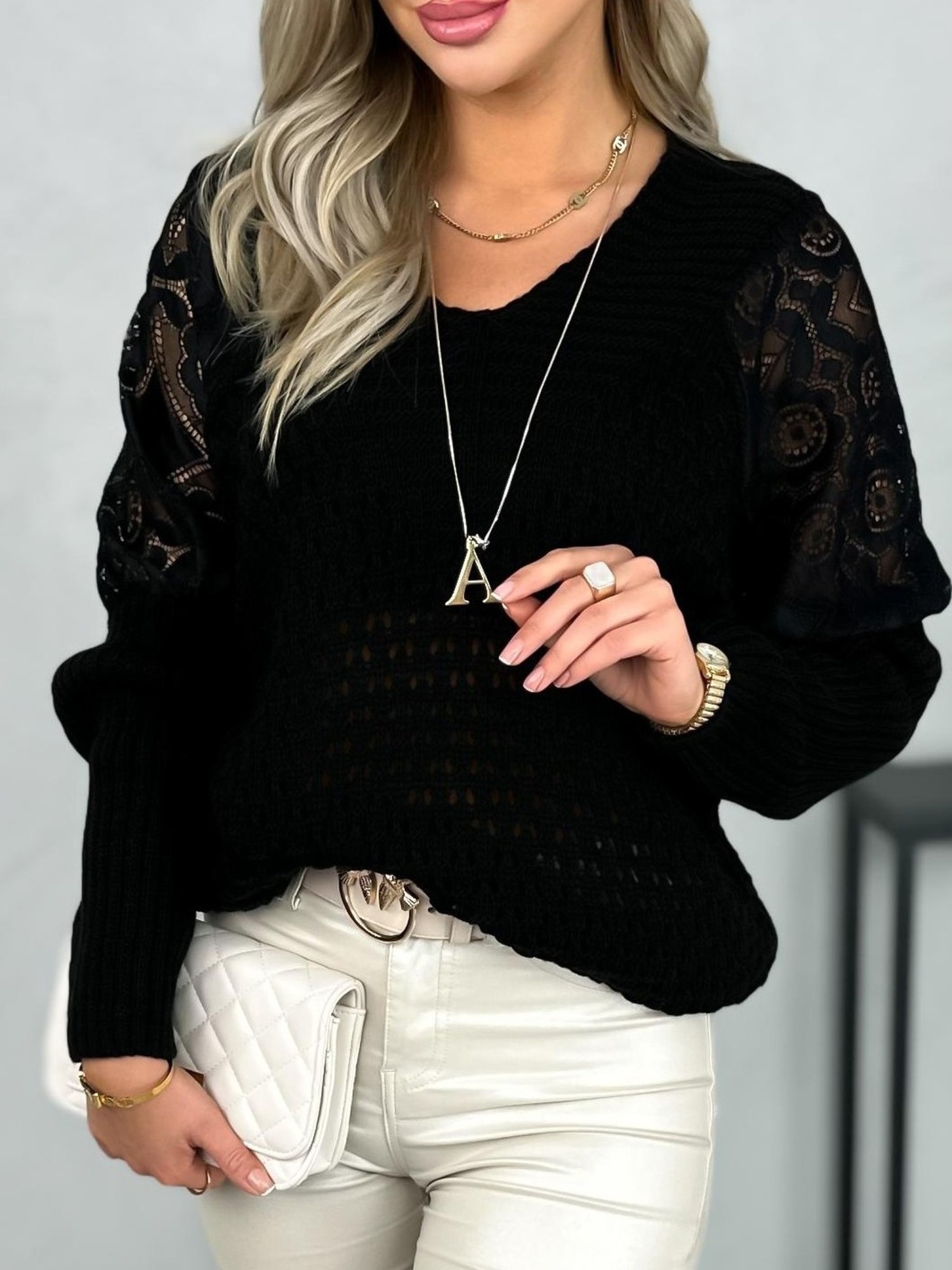 Sweter Lenera Czarny Sweter Lenera Czarny