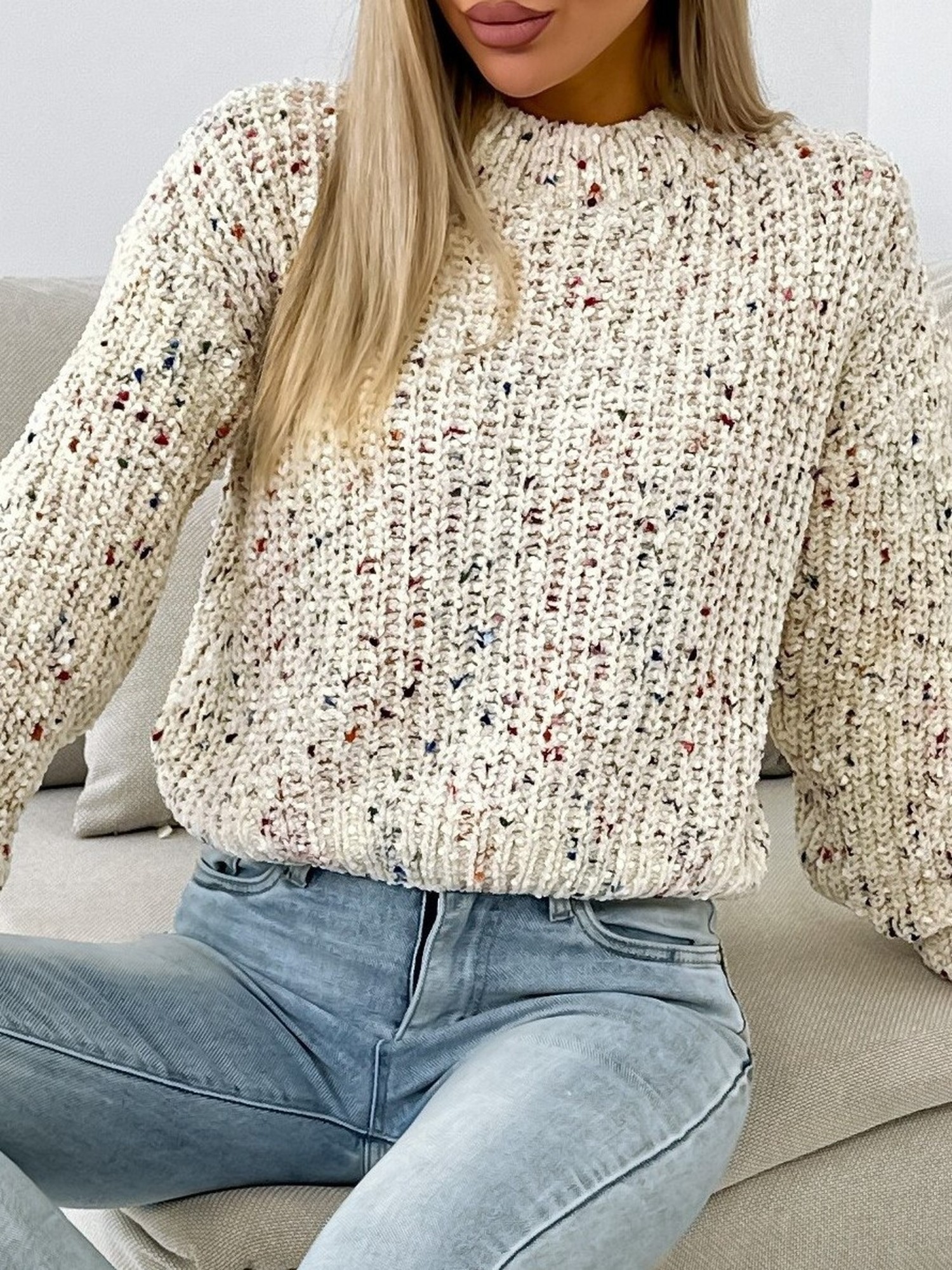 Sweter Arien Jasnobeżowy Sweter Arien Jasnobeżowy