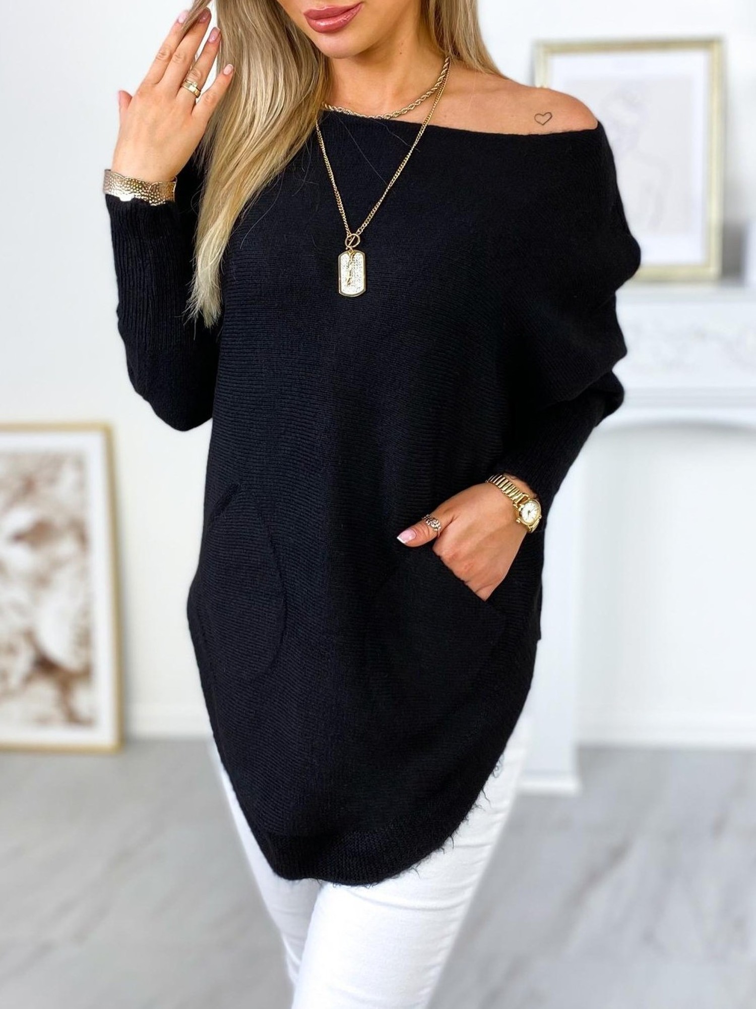 Sweter Daris Czarny Sweter Daris Czarny
