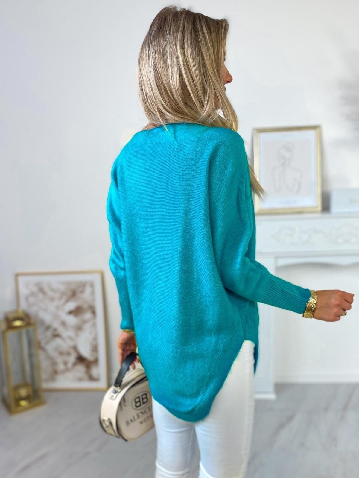 Sweter Daris Turkusowy Sweter Daris Turkusowy