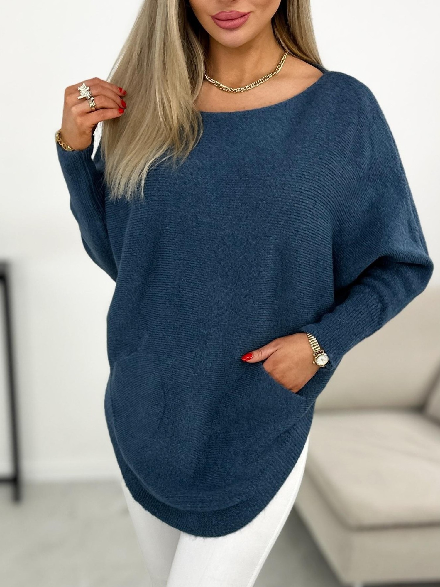 Sweter Daris Jeansowy Sweter Daris Jeansowy