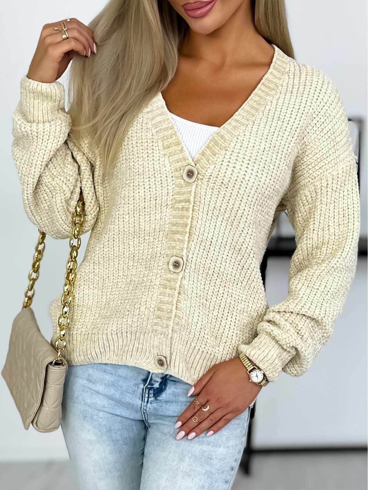 Sweter Borhi Jasnobeżowy Sweter Borhi Jasnobeżowy