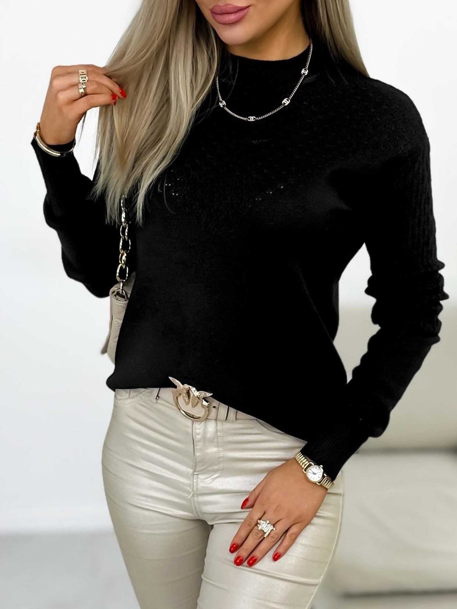 Sweter Florisa Czarny