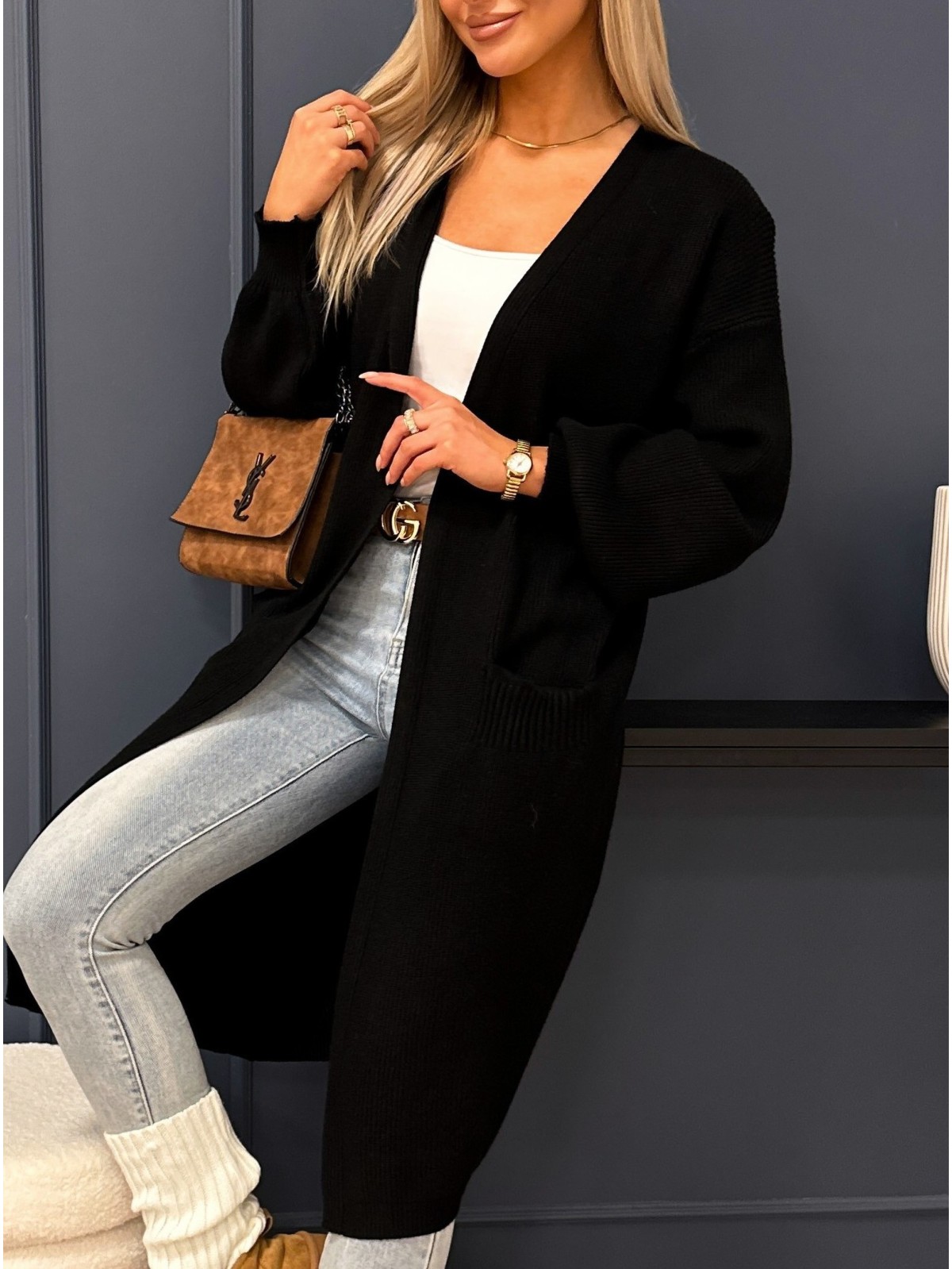 Sweter Kardigan Aroso Czarny Sweter Kardigan Aroso Czarny
