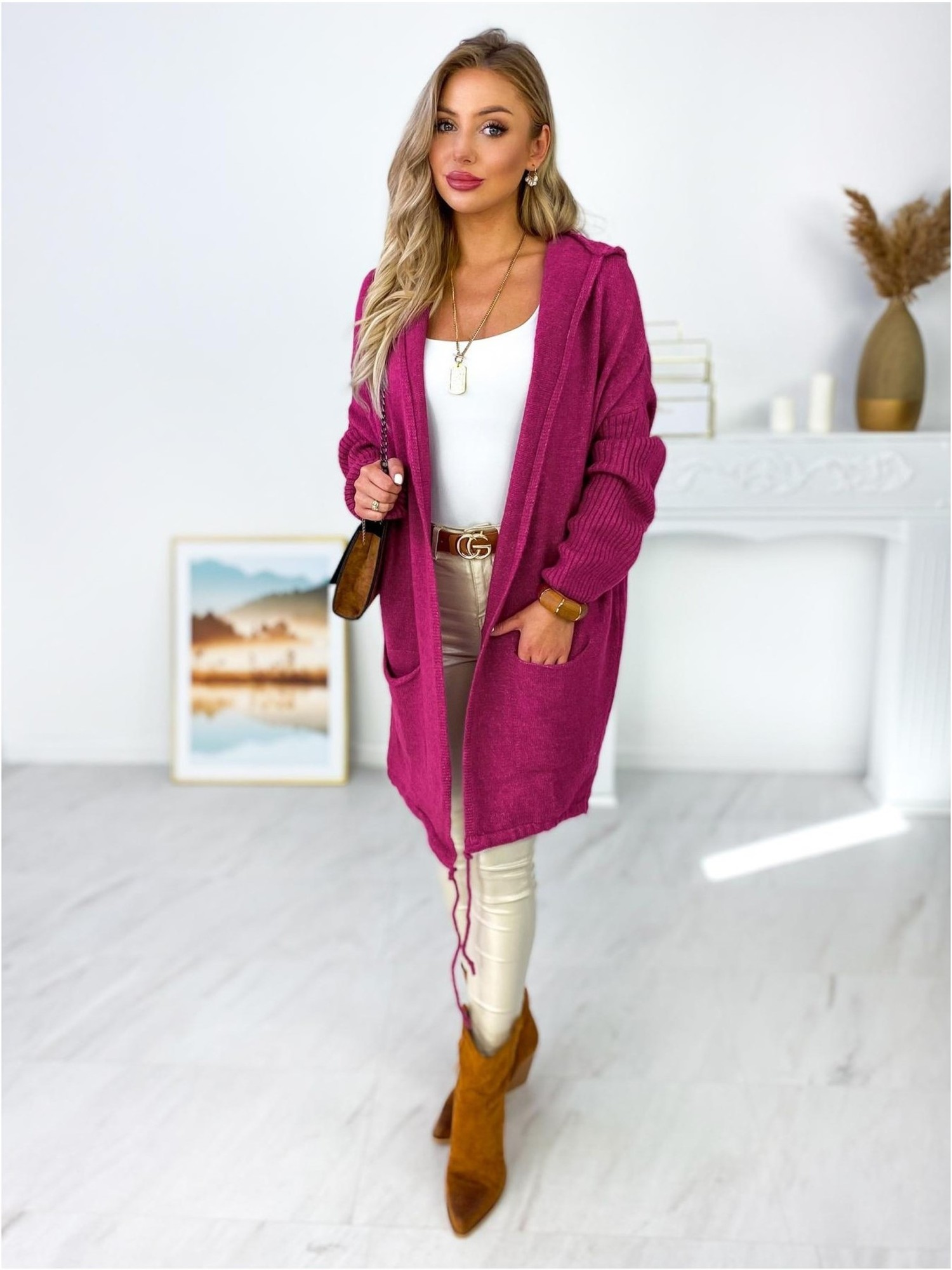 Sweter Samara Long Fuksja Sweter Samara Long Fuksja