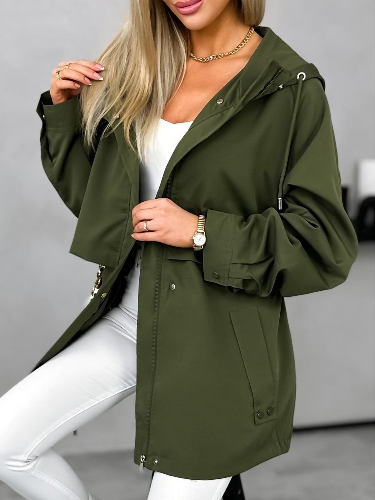 Kurtka Delari Khaki BIG SIZE Kurtka Delari Khaki BIG SIZE