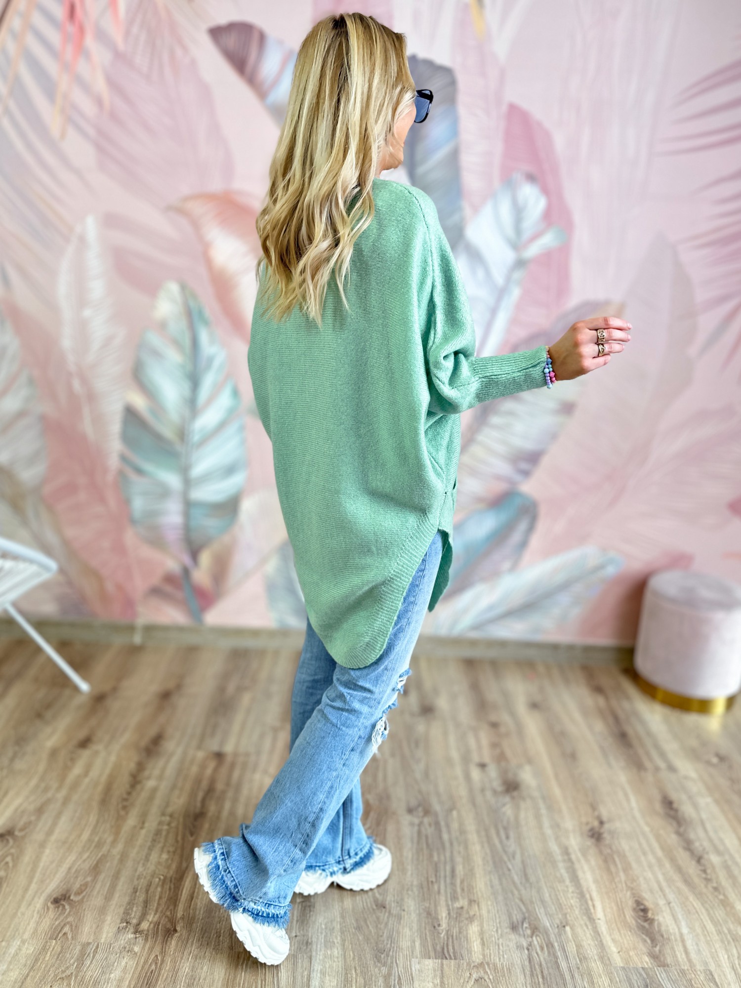 Sweter Daris Jasny Miętowy Sweter Daris Jasny Miętowy