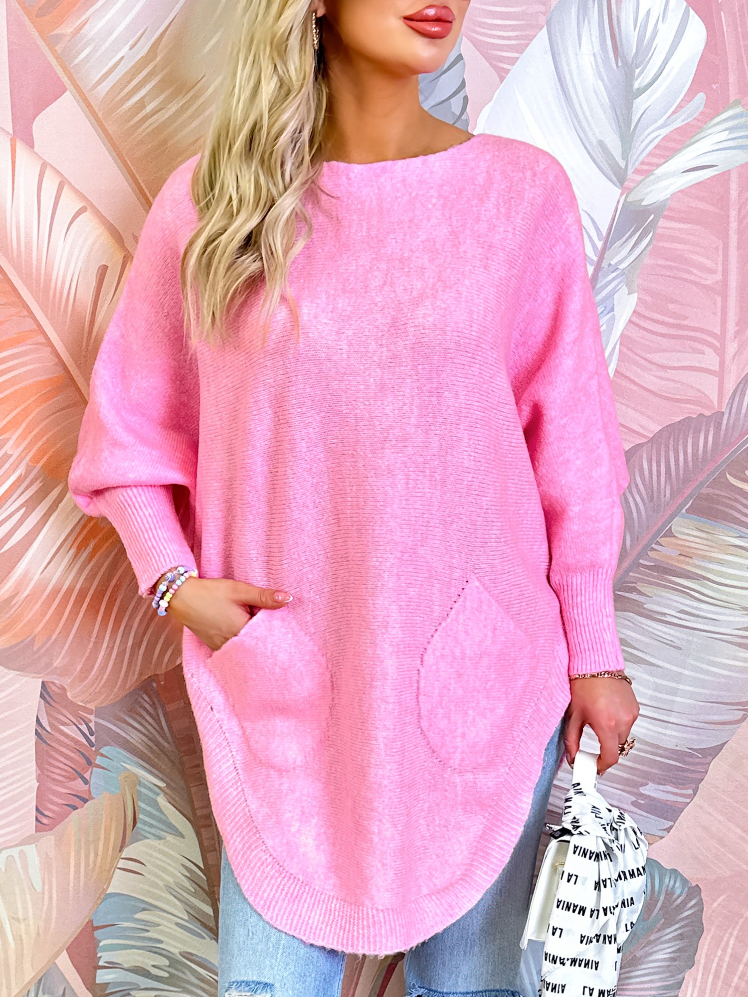 Sweter Daris Jasnoróżowy Sweter Daris Jasnoróżowy