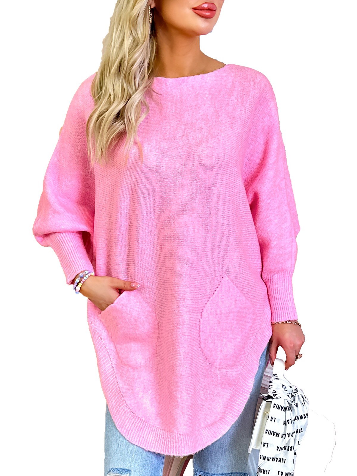 Sweter Daris Jasnoróżowy Sweter Daris Jasnoróżowy
