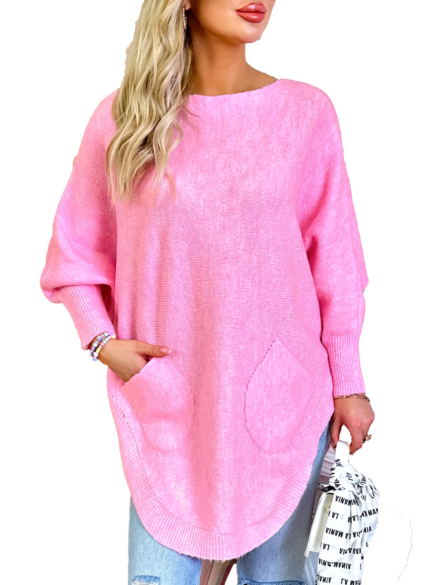 Sweter Daris Jasnoróżowy Sweter Daris Jasnoróżowy