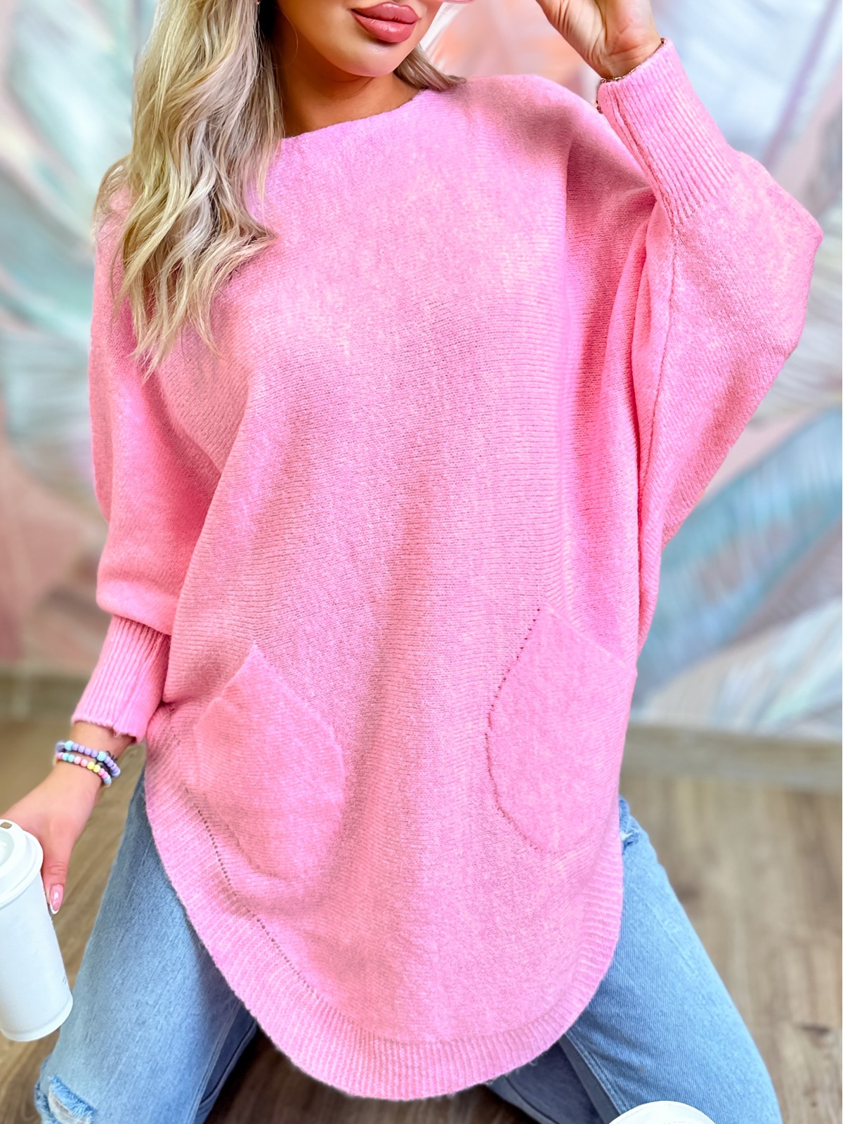 Sweter Daris Jasnoróżowy Sweter Daris Jasnoróżowy
