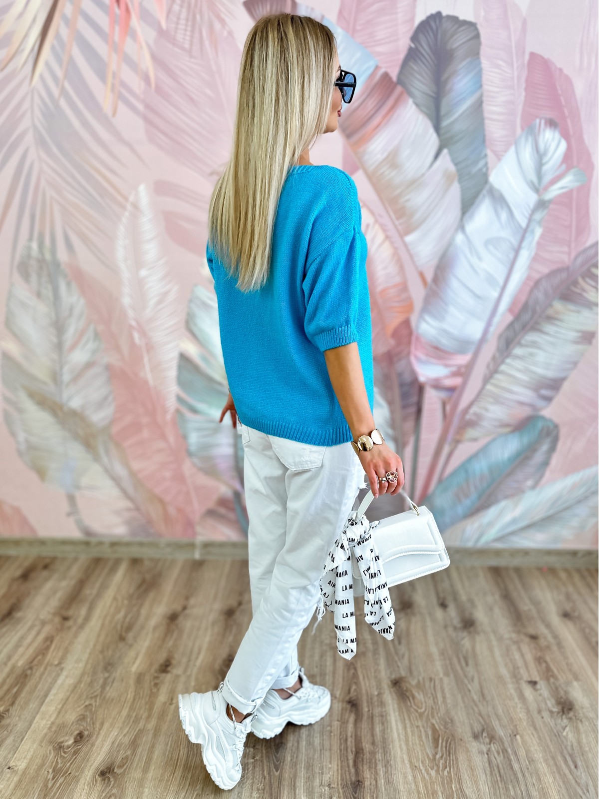 Sweter Axeli Turkusowy Sweter Axeli Turkusowy