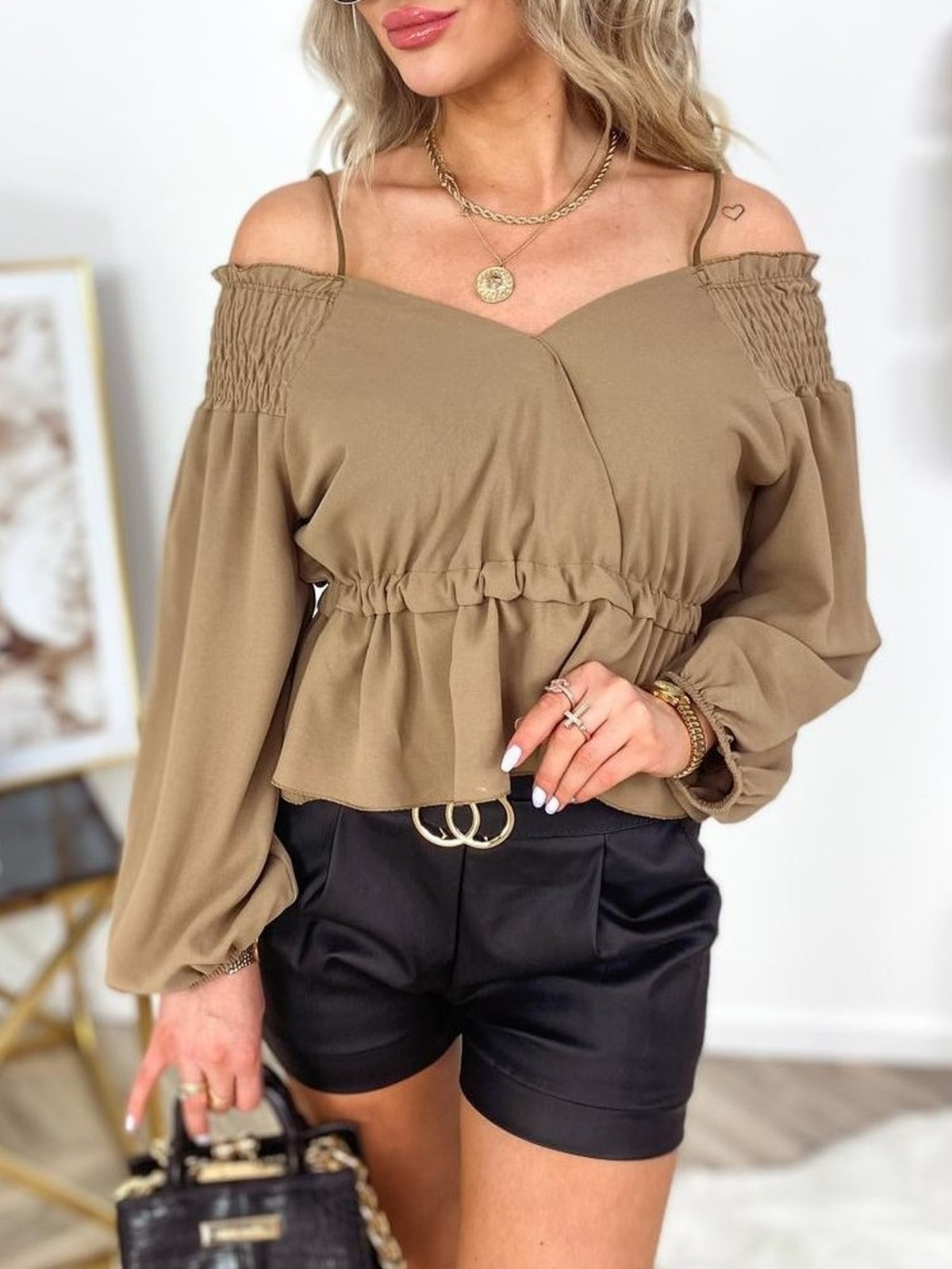 Bluzka Basima Brązowa Bluzka Basima Brązowa