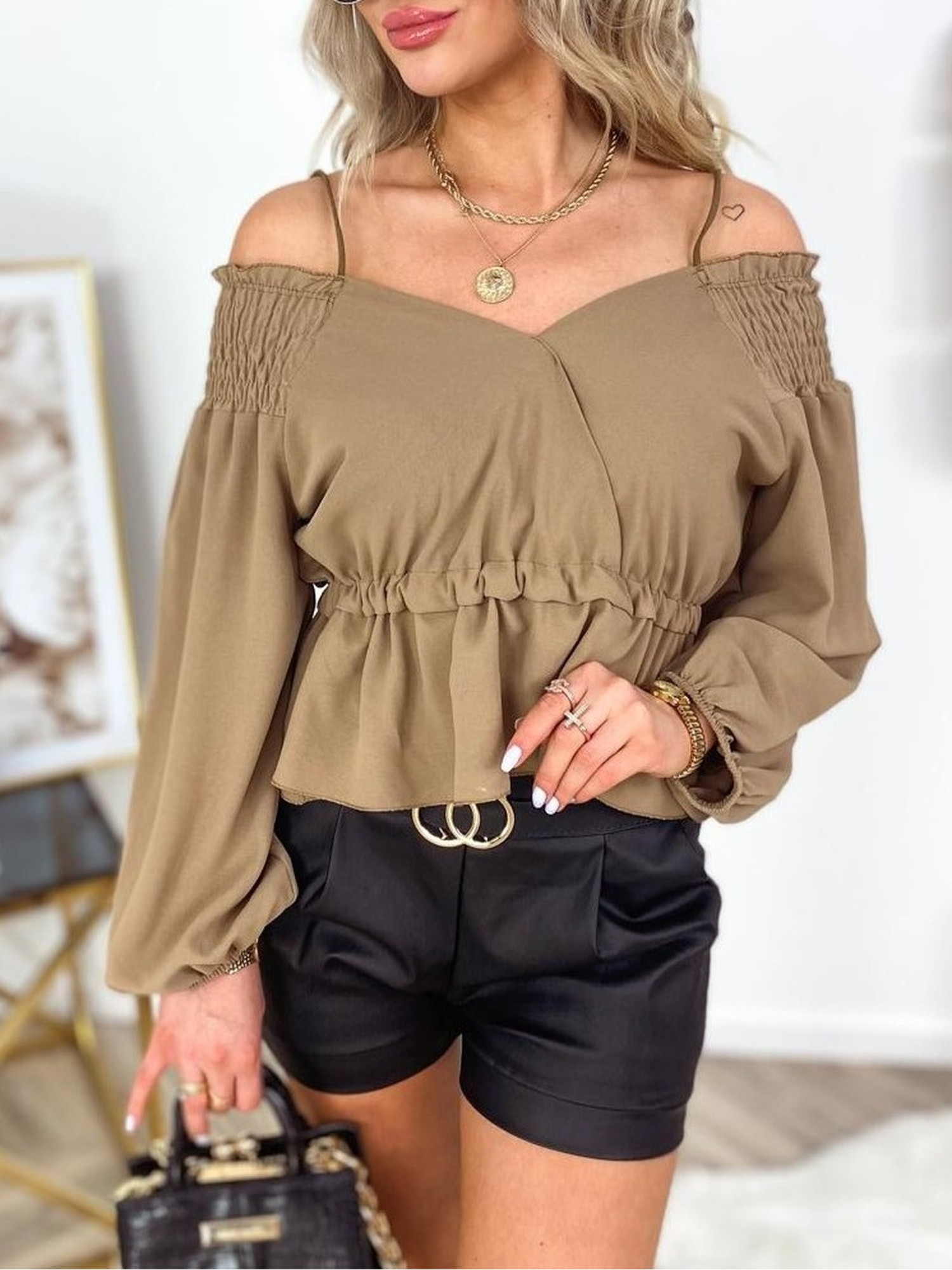 Bluzka Basima Brązowa Bluzka Basima Brązowa